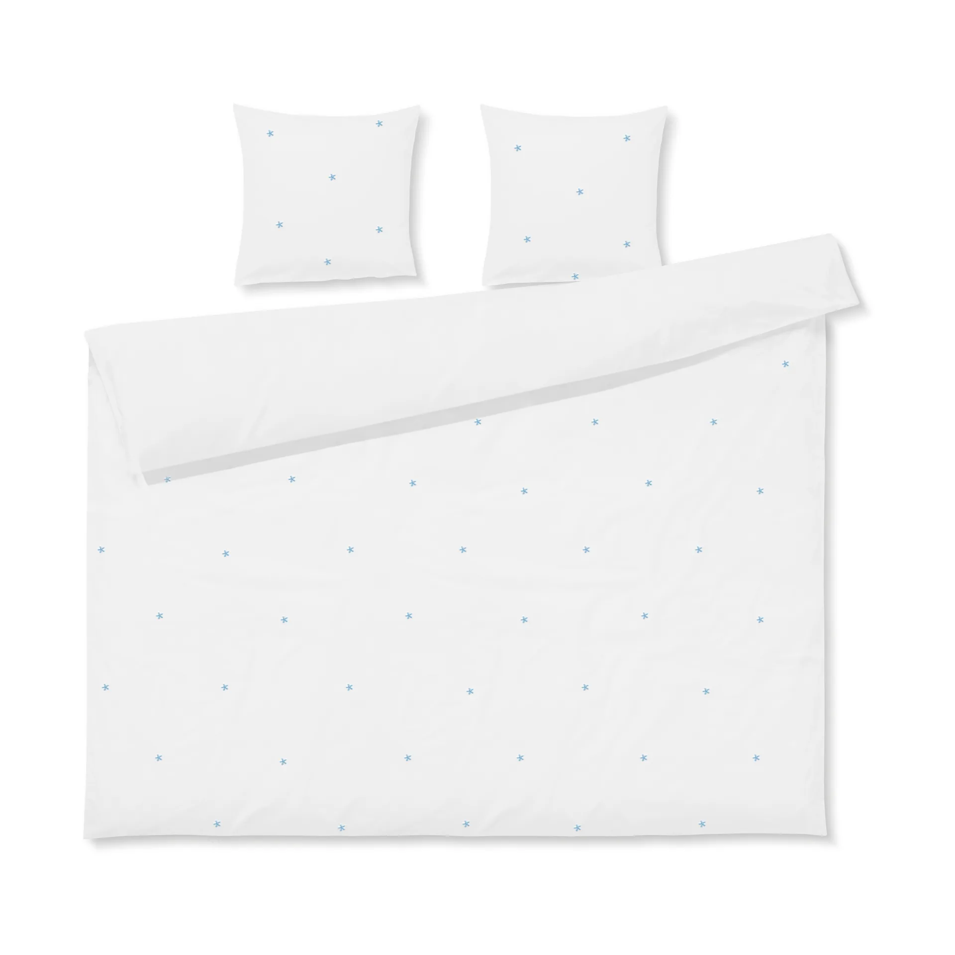 Conjunto de cama Daisy 220x220 cm, Branco-azul claro Juna
