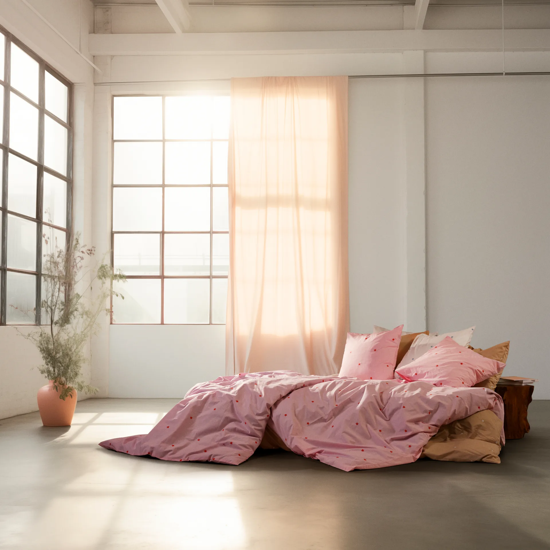 Conjunto de cama Daisy 220x220 cm, Pink-vermelho Juna