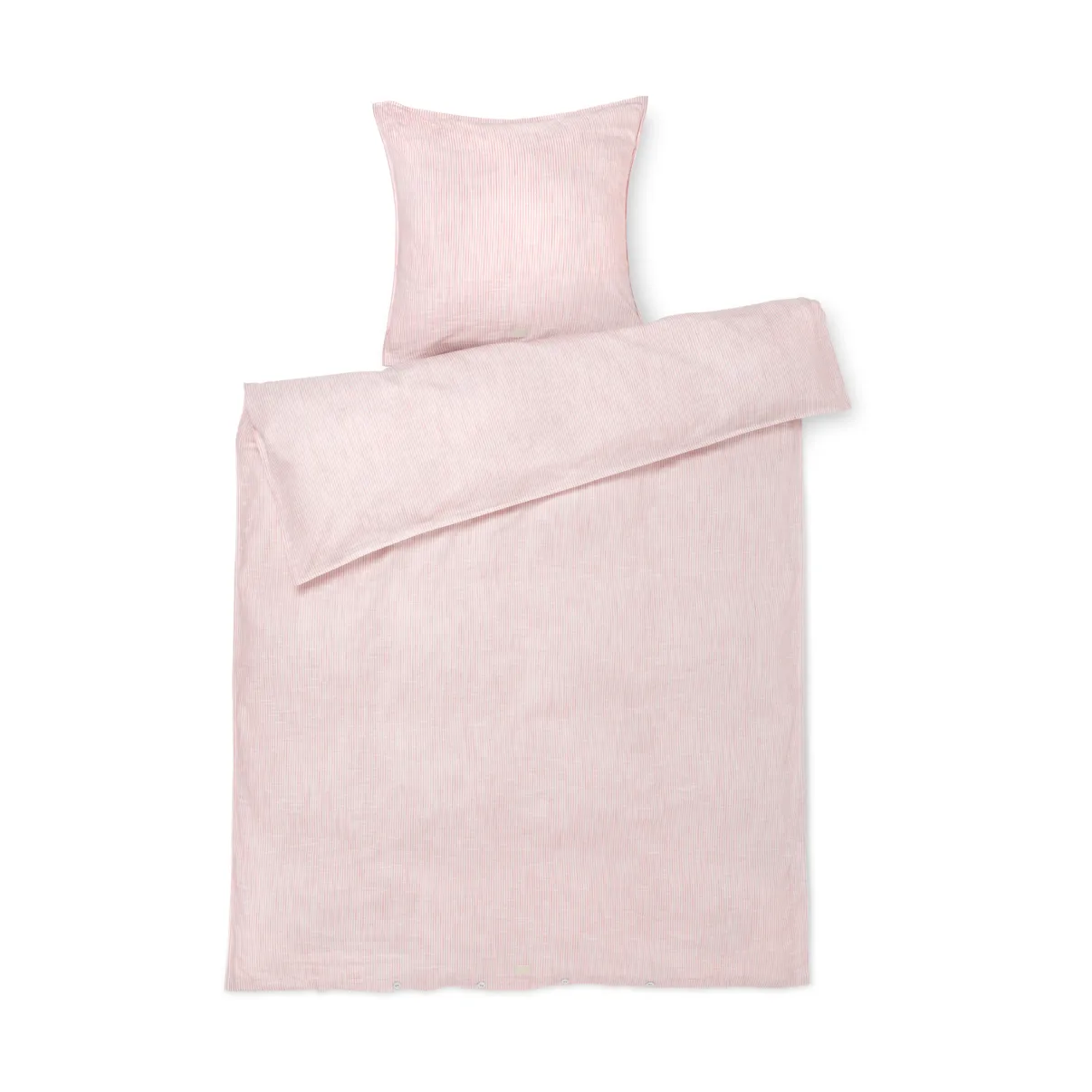 Conjunto de cama Monochrome Lines 150x210 cm, Branco-rosa  Juna