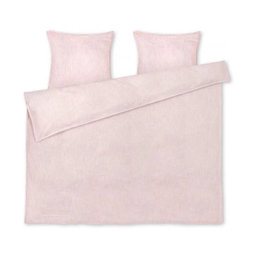 Conjunto de cama Monochrome Lines 220x220 cm, Branco-rosa  Juna