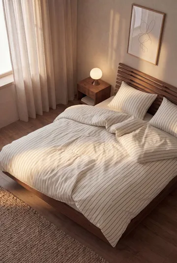 Soft conjunto de edredão, 150x210/50x60 cm - Offwhite-caramelo - Juna