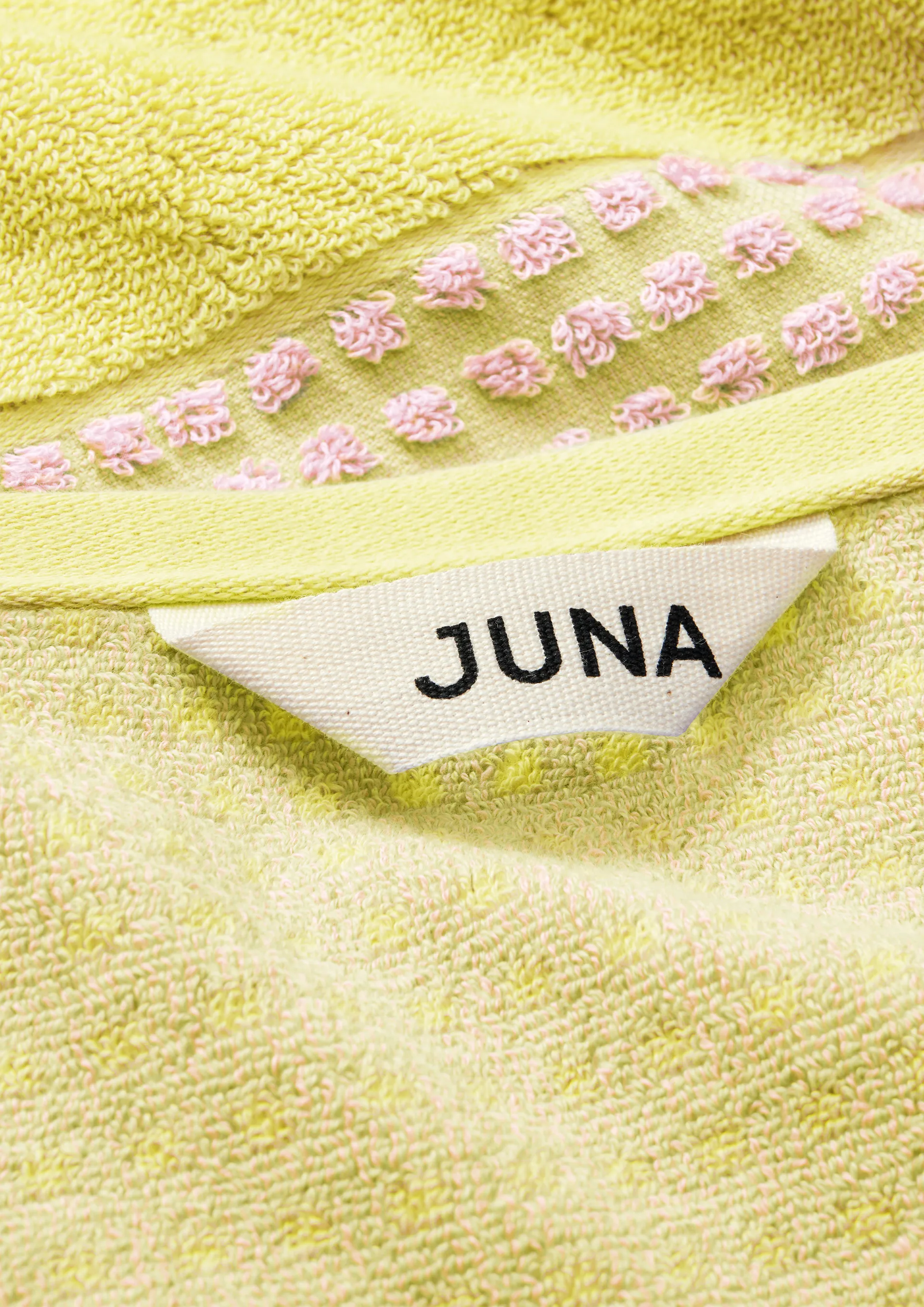 Toalha Check 50x100 cm, Amarelo-rosa Juna