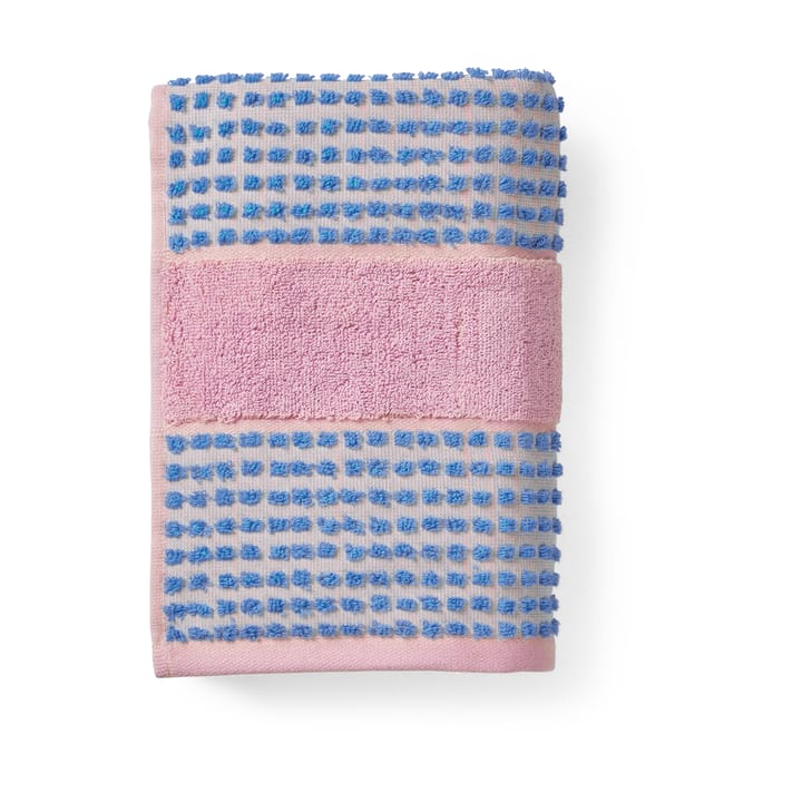 Toalha Check 50x100 cm - Soft pink-azul - Juna