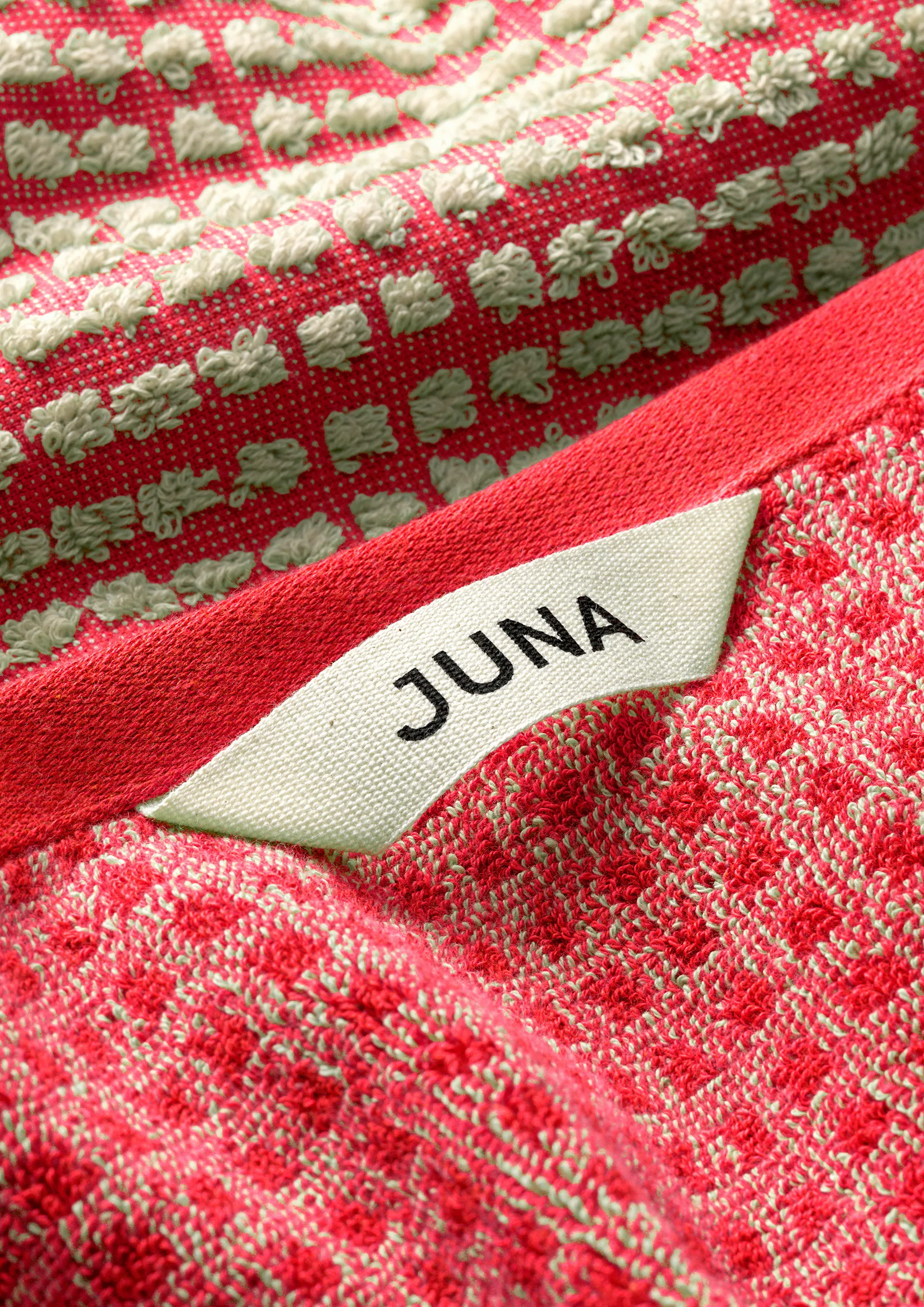 Toalha Check 70x140 cm, Arena Vermelha Juna
