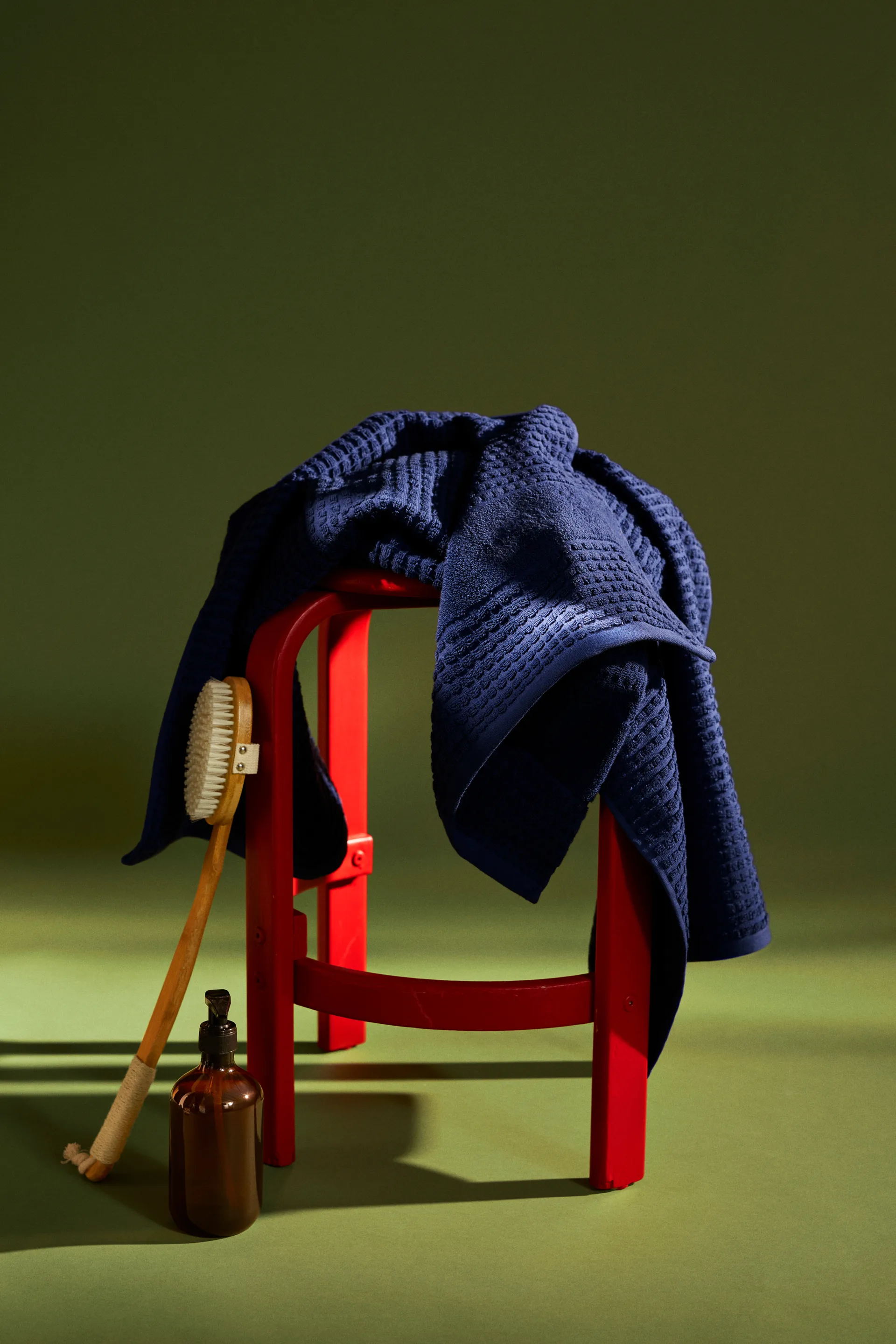 Toalha Check 70x140 cm, Azul marinho Juna