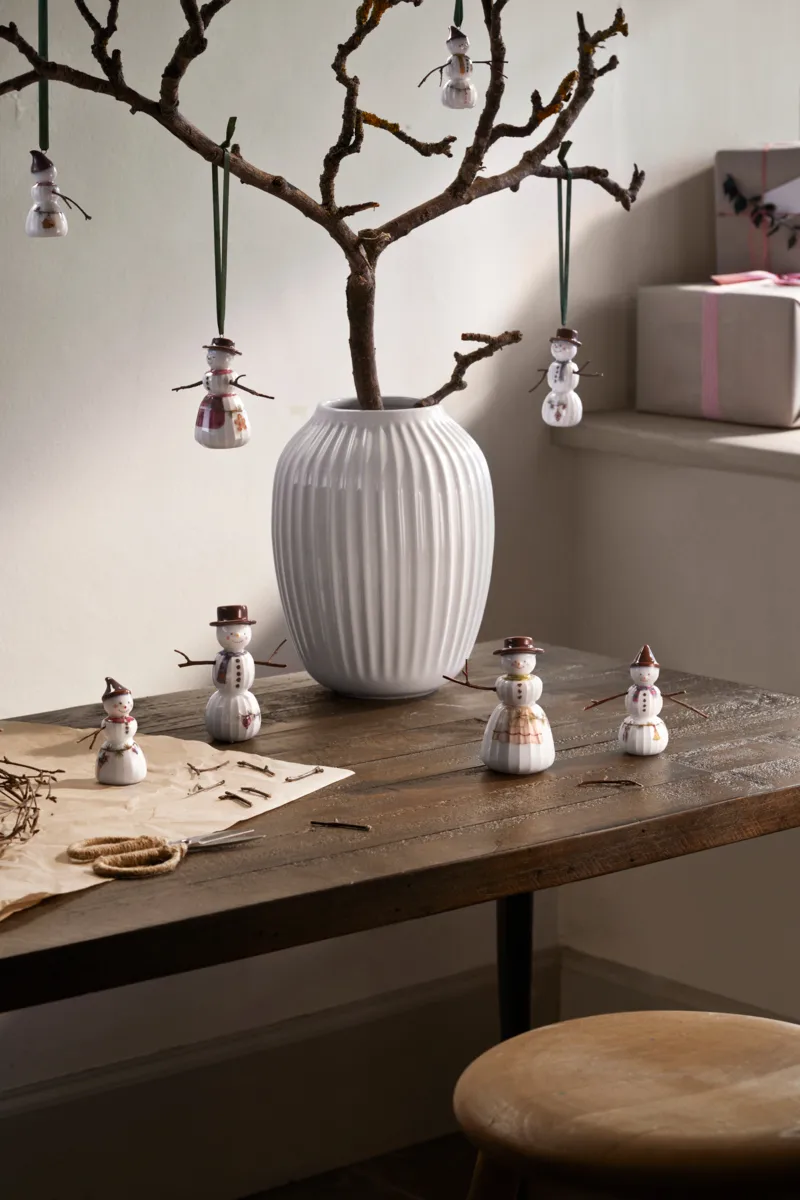 Boneco de neve Hammershøi Christmas, Branco Kähler