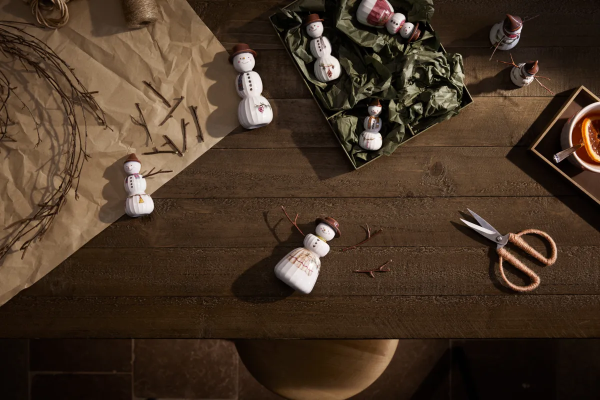 Boneco de neve Hammershøi Christmas, Branco Kähler