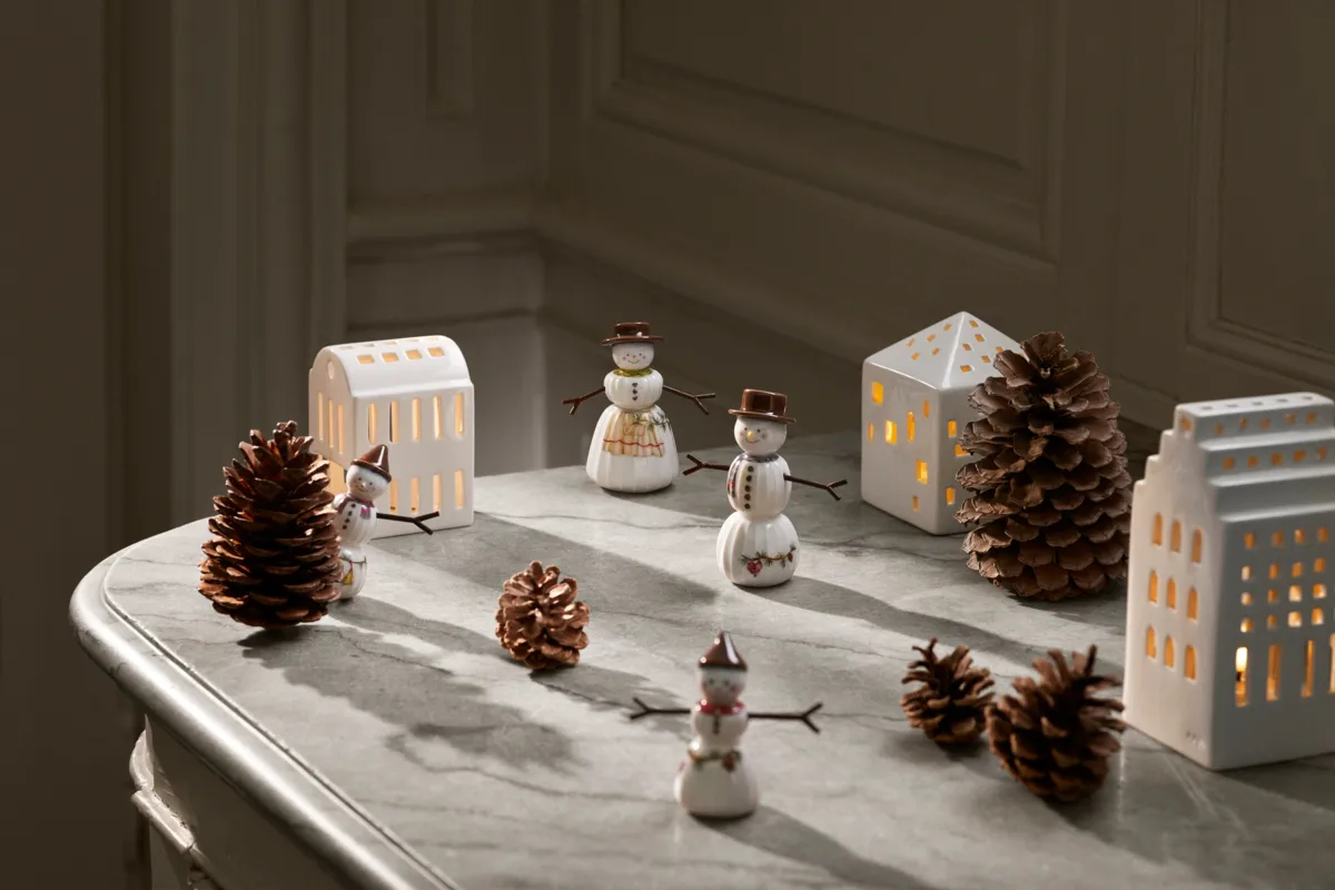 Boneco de neve Hammershøi Christmas, Branco Kähler