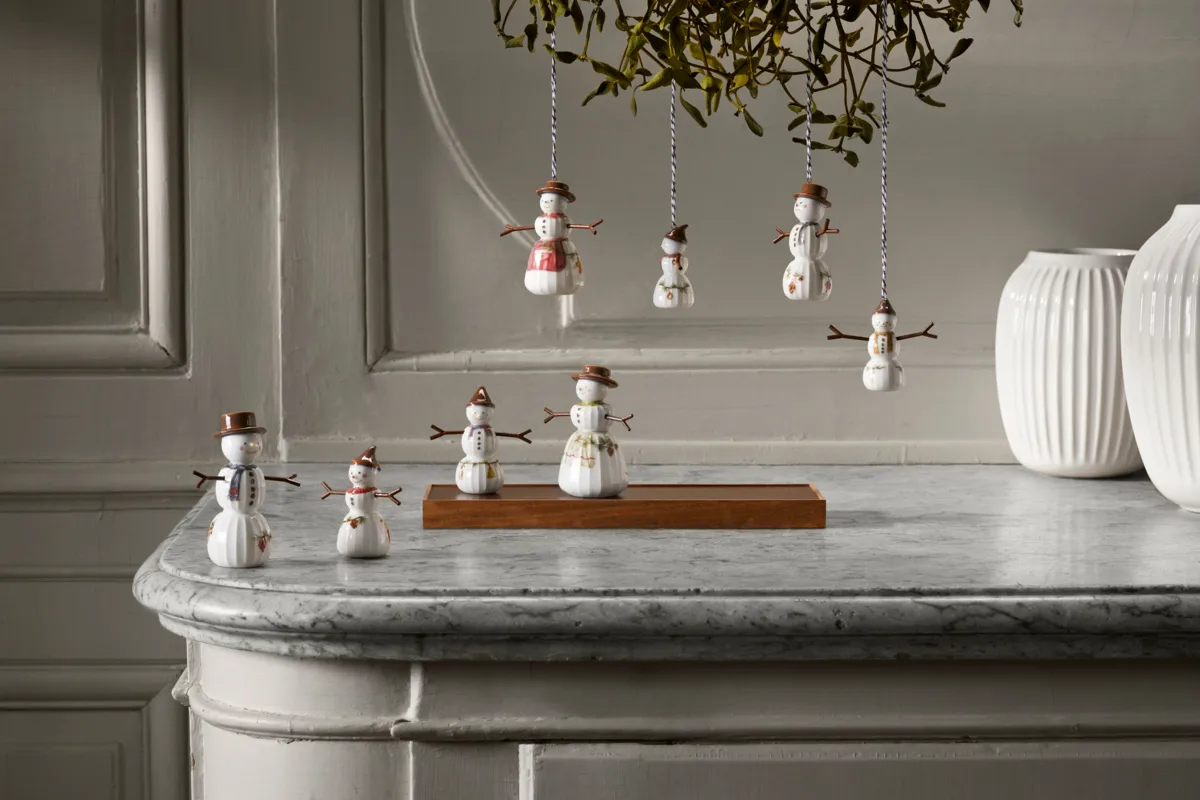 Boneco de neve Hammershøi Christmas, Branco Kähler