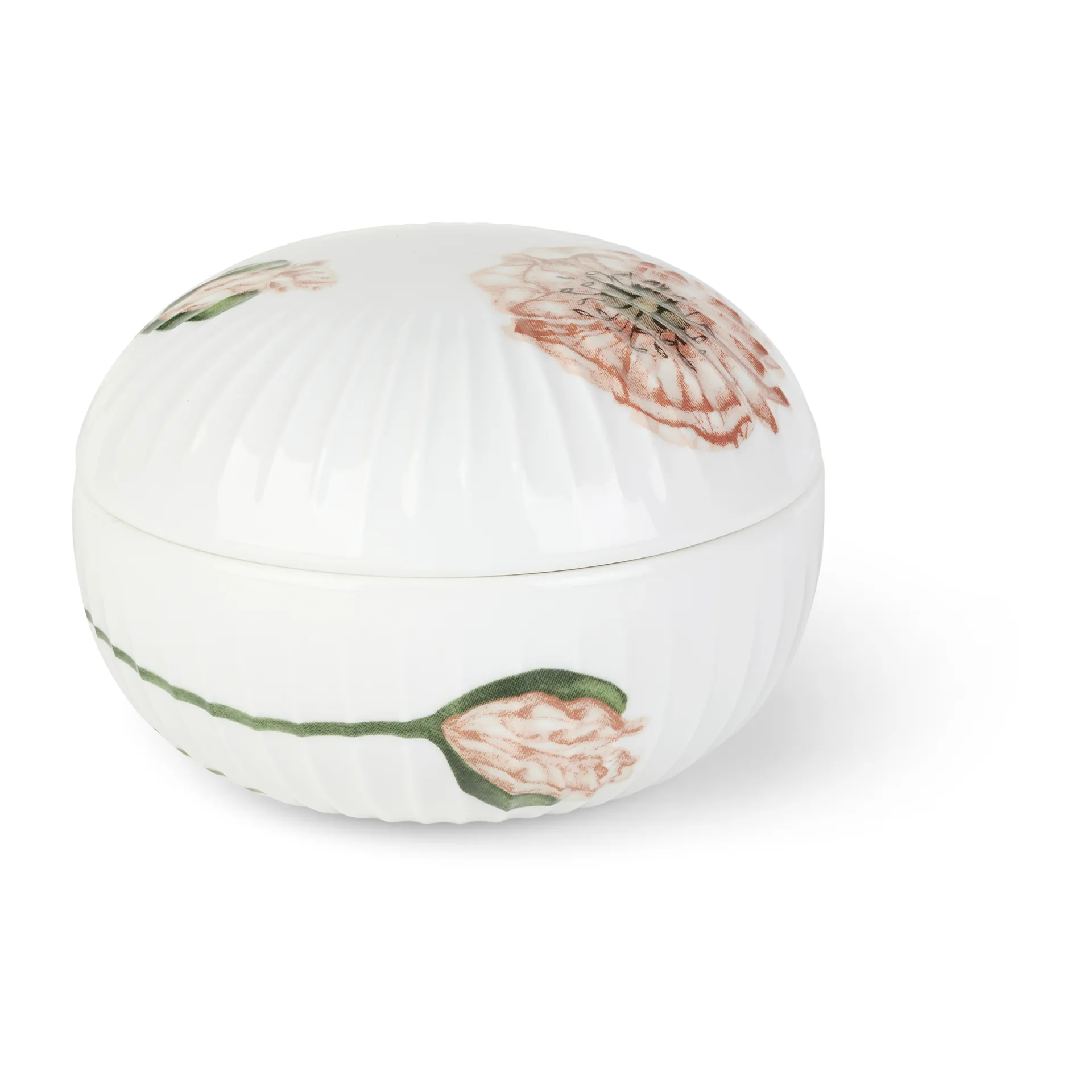 Caixa Hammershøi Poppy Ø12 cm, Branco-detalhes Kähler