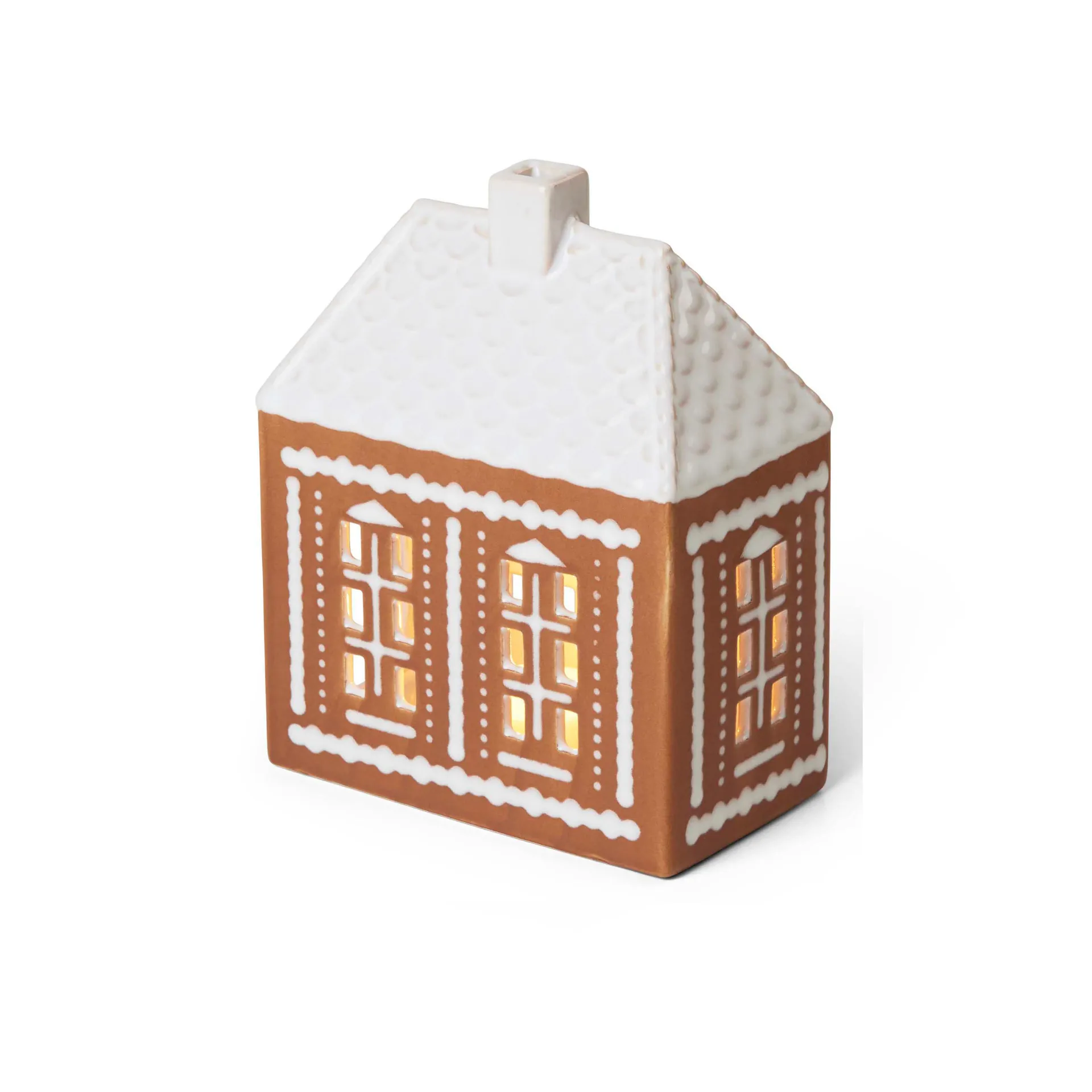 Casa vela Gingerbread medium 15 cm, Castanho Kähler