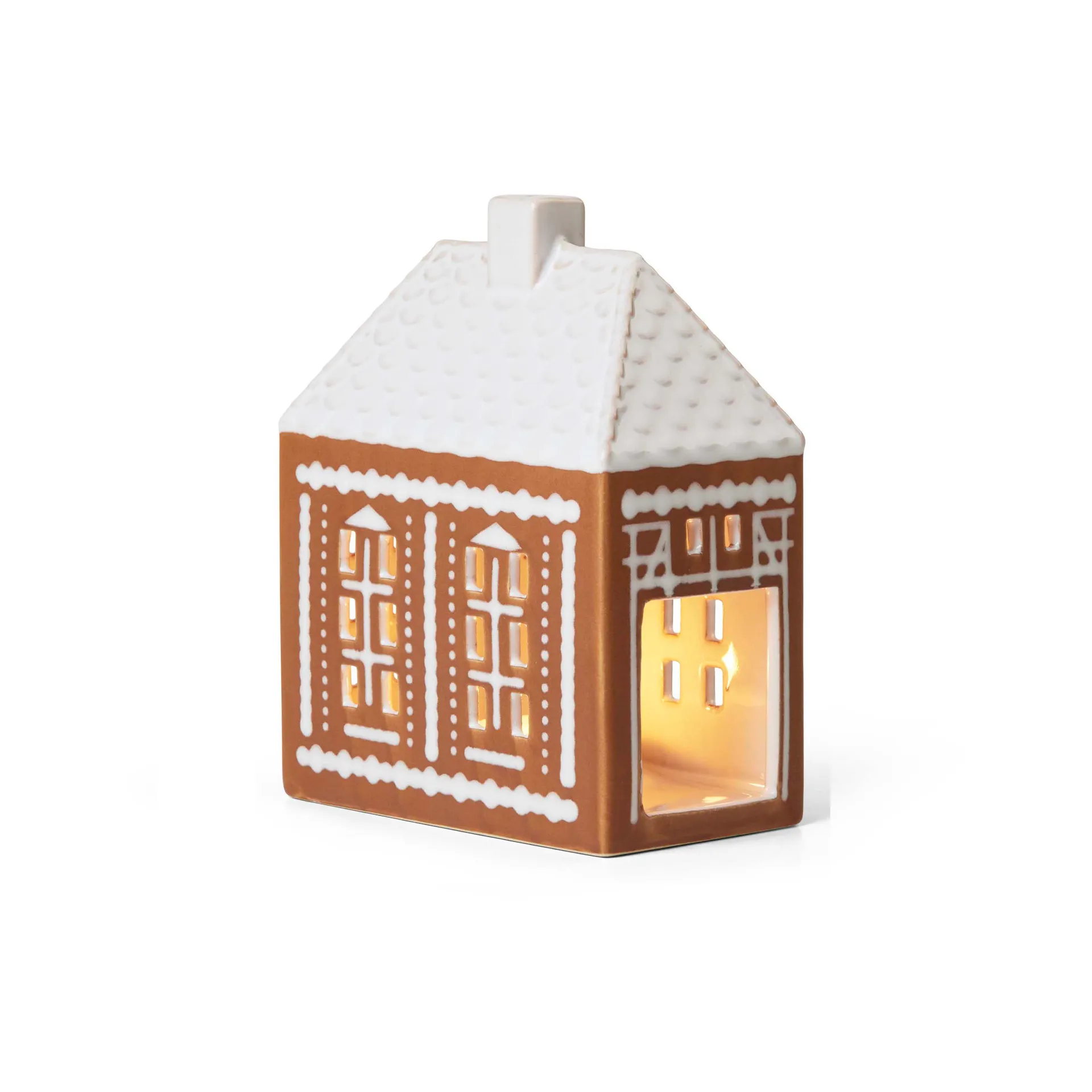 Casa vela Gingerbread medium 15 cm, Castanho Kähler