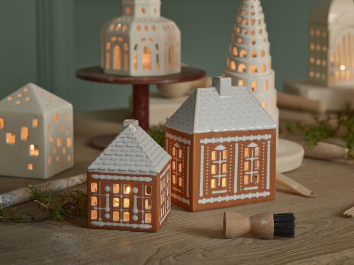 Casa vela Gingerbread medium 15 cm, Castanho Kähler