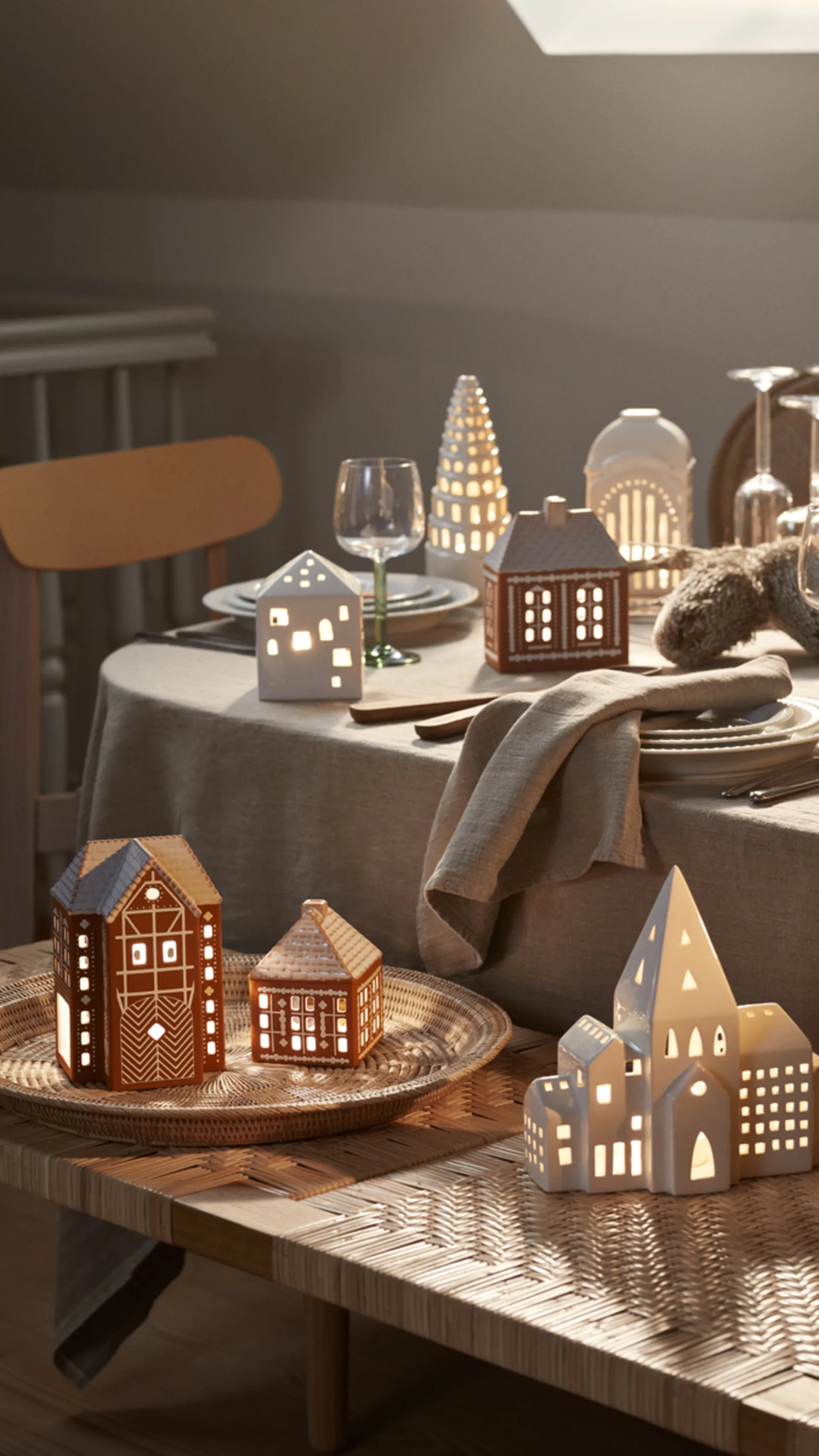 Castiçal grande Gingerbread 17 cm, Castanho  Kähler