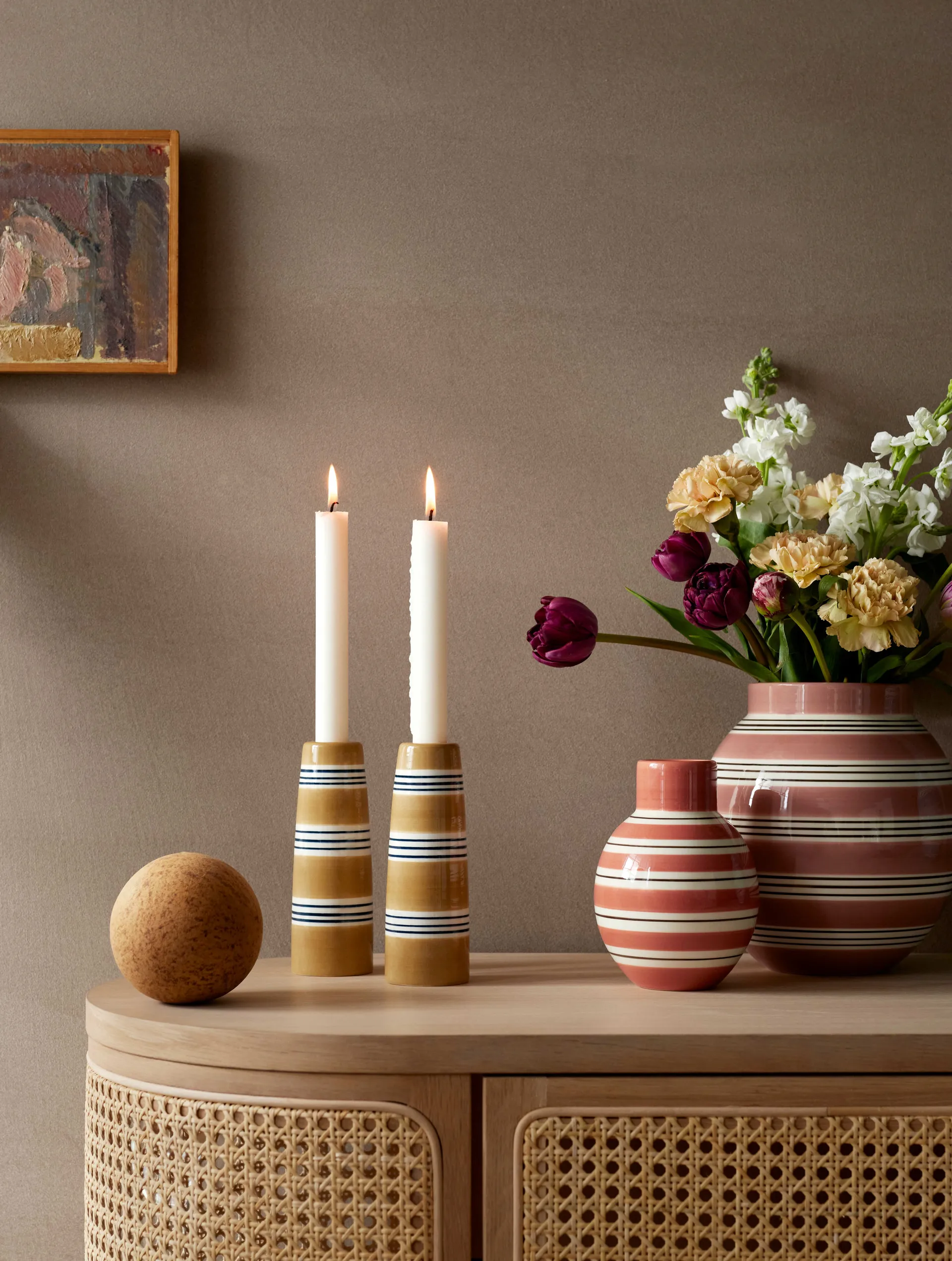 Castiçal Omaggio Nuovo 16 cm, Ocre Kähler