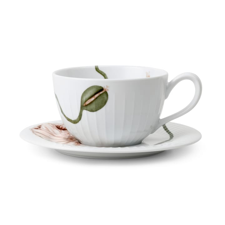 Chávena de chá com pires 38 cl Hammershøi Poppy - branco - Kähler