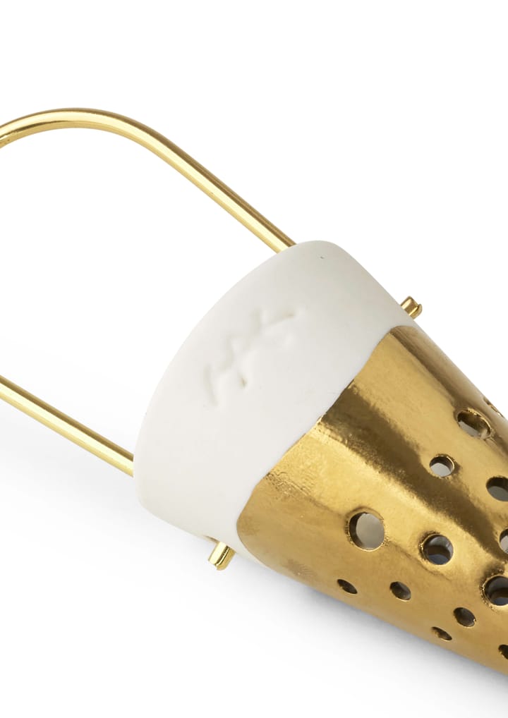 Cone de Natal Pingente Nobili 15 cm, Dourado-branco Kähler