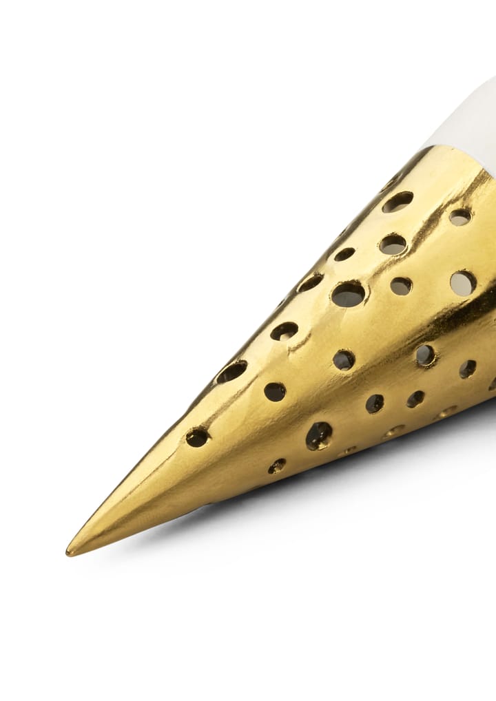 Cone de Natal Pingente Nobili 15 cm, Dourado-branco Kähler