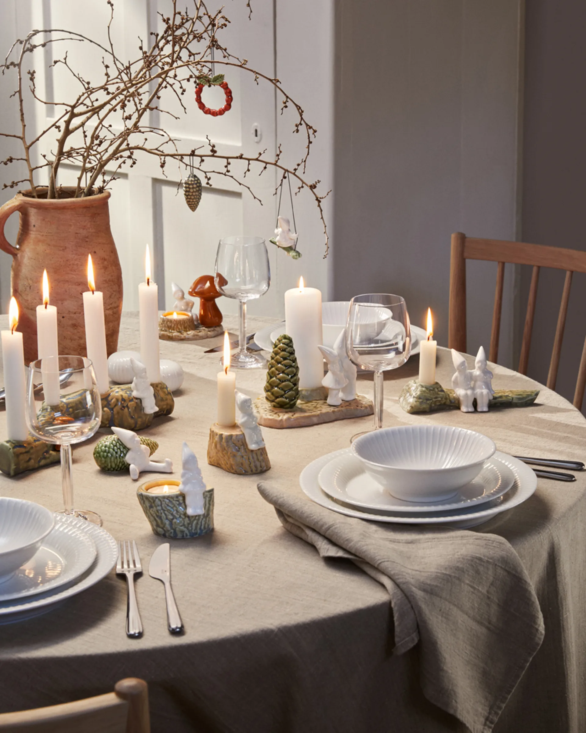 Coroa Christmas Tales 7 cm, Vermelho  Kähler