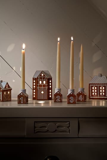 Gingerbread castiçal de advento 4 peças - Castanho - Kähler