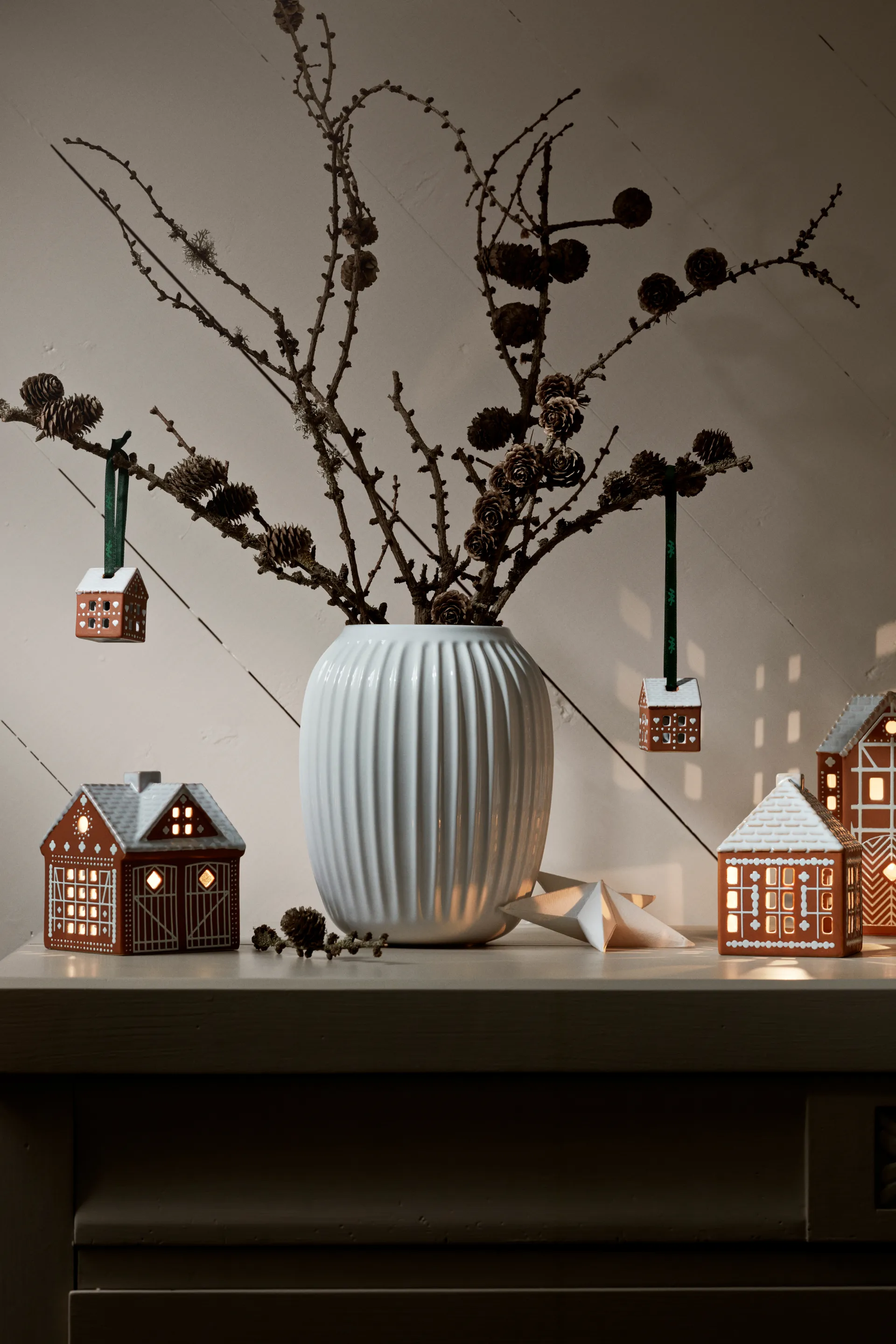 Gingerbread pendente de Natal 5cm 2 unidades, Castanho Kähler