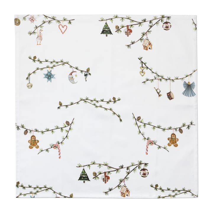 Guardanapo de pano Hammershøi Christmas 45x45 cm 4-unidades, Branco Kähler