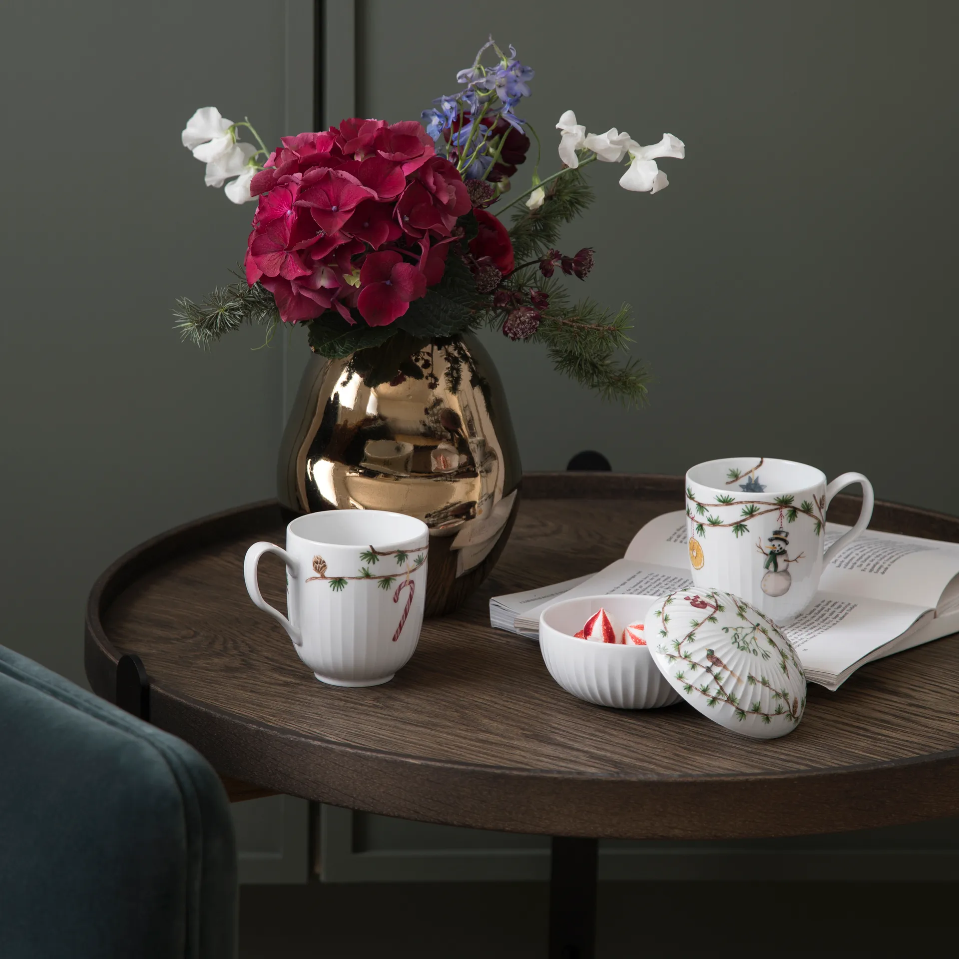 Hammershøi Bonbonniere de Natal Ø11,5 cm, Branco Kähler