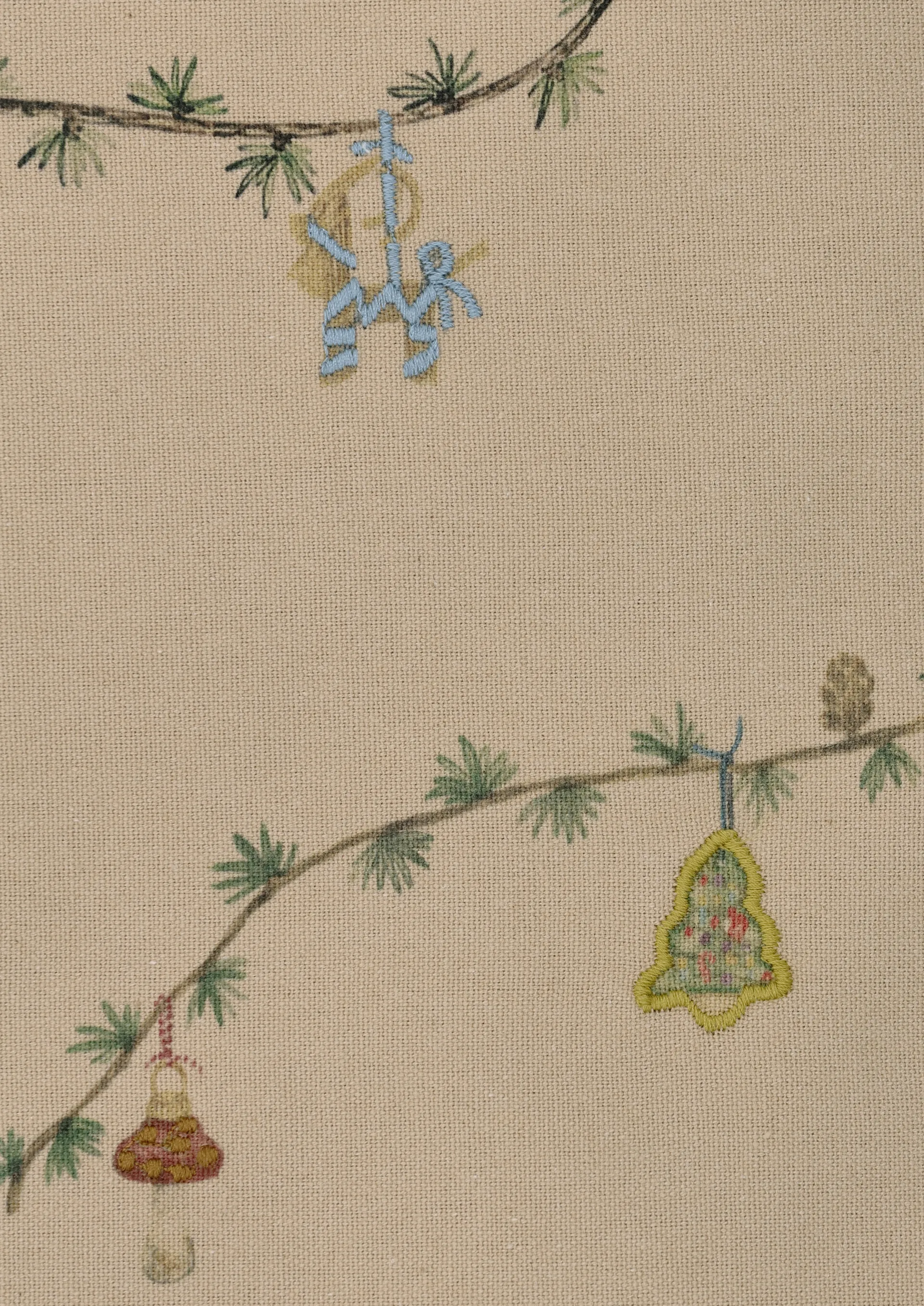 Hammershøi Christmas toalha de mesa bege, 150x270 cm Kähler