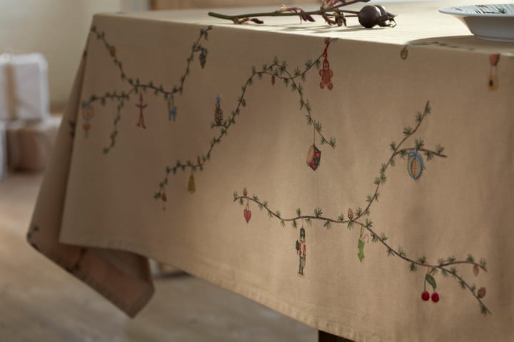 Hammershøi Christmas toalha de mesa bege, 150x270 cm Kähler