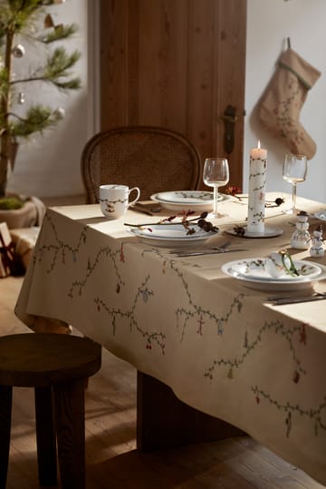 Hammershøi Christmas toalha de mesa bege - 150x270 cm - Kähler