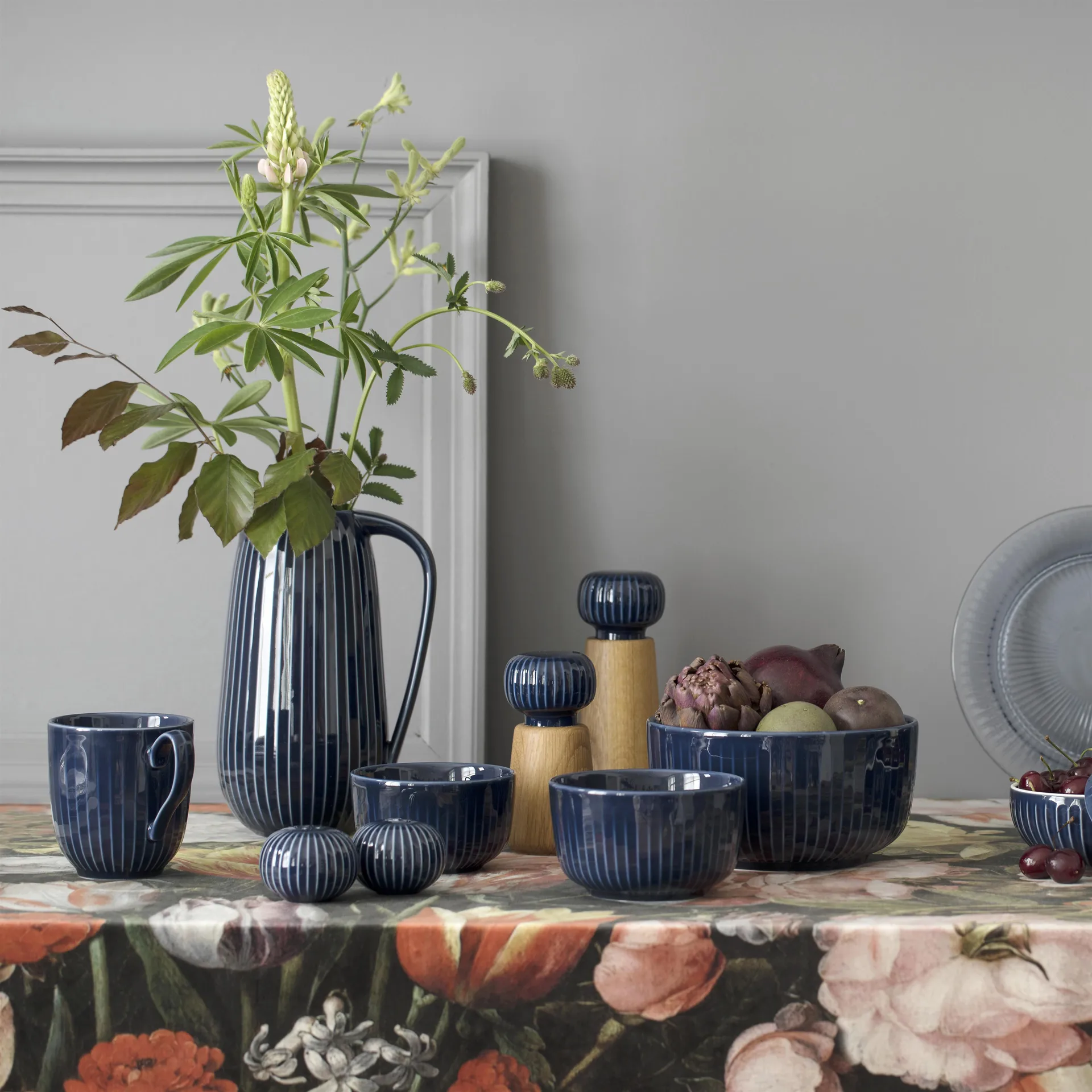 Hammershøi moinho de especiarias pequeno, Indigo, 14 cm Kähler