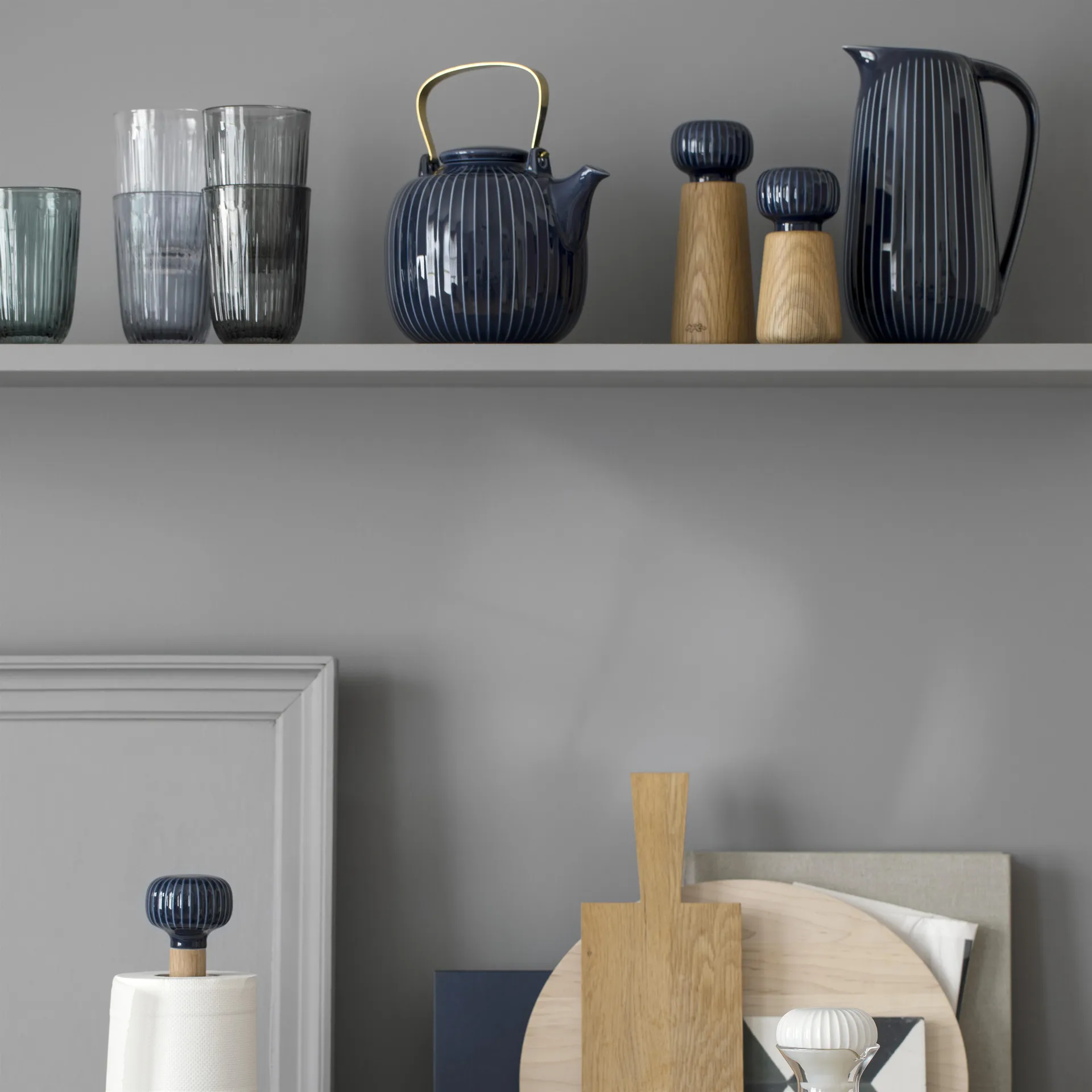 Hammershøi moinho de especiarias pequeno, Indigo, 14 cm Kähler