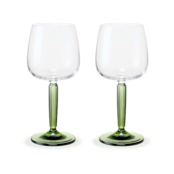 Hammershøi taça de vinho branco 35 cl 2 unidades - Transparente-verde - Kähler