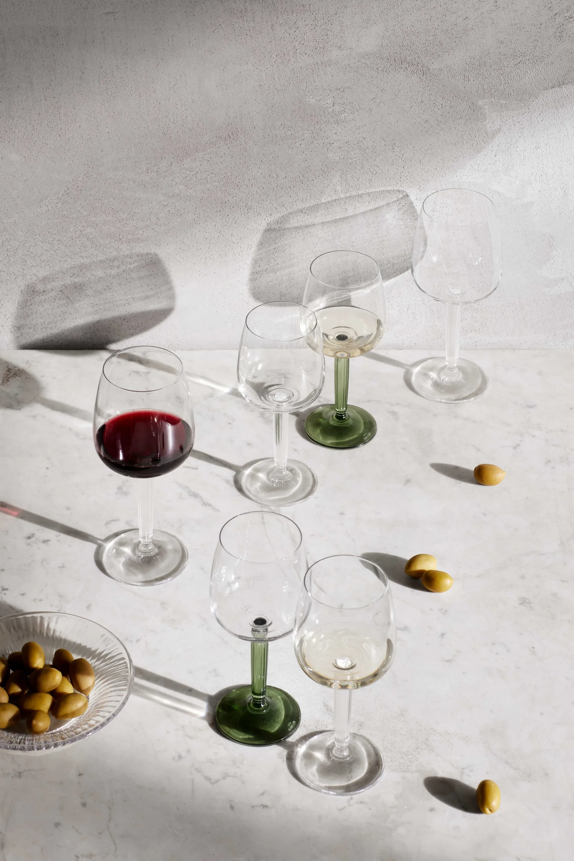 Hammershøi taça de vinho branco 35 cl 2 unidades, Transparente-verde Kähler