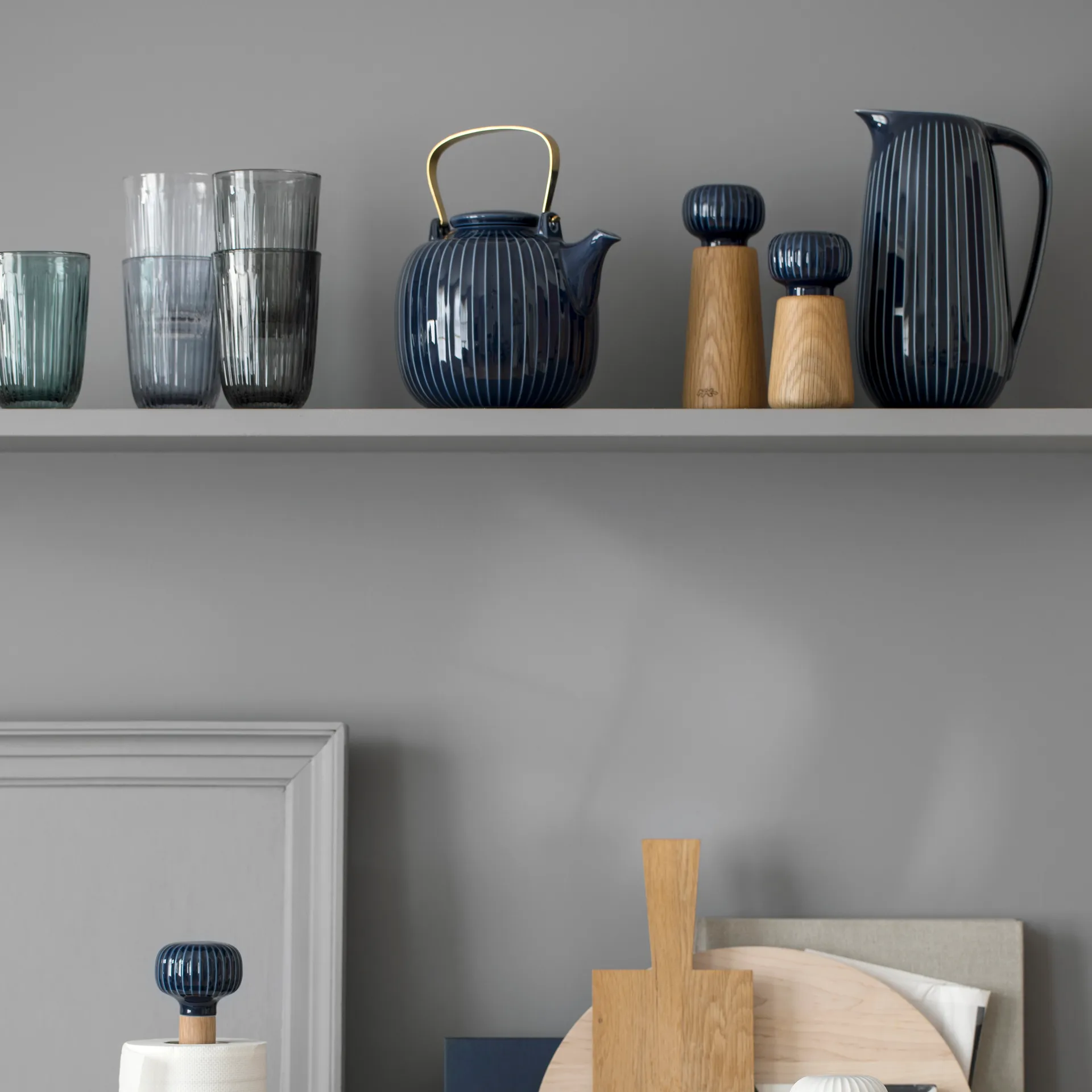 Moinho de especiarias grande Hammershøi, índigo Kähler