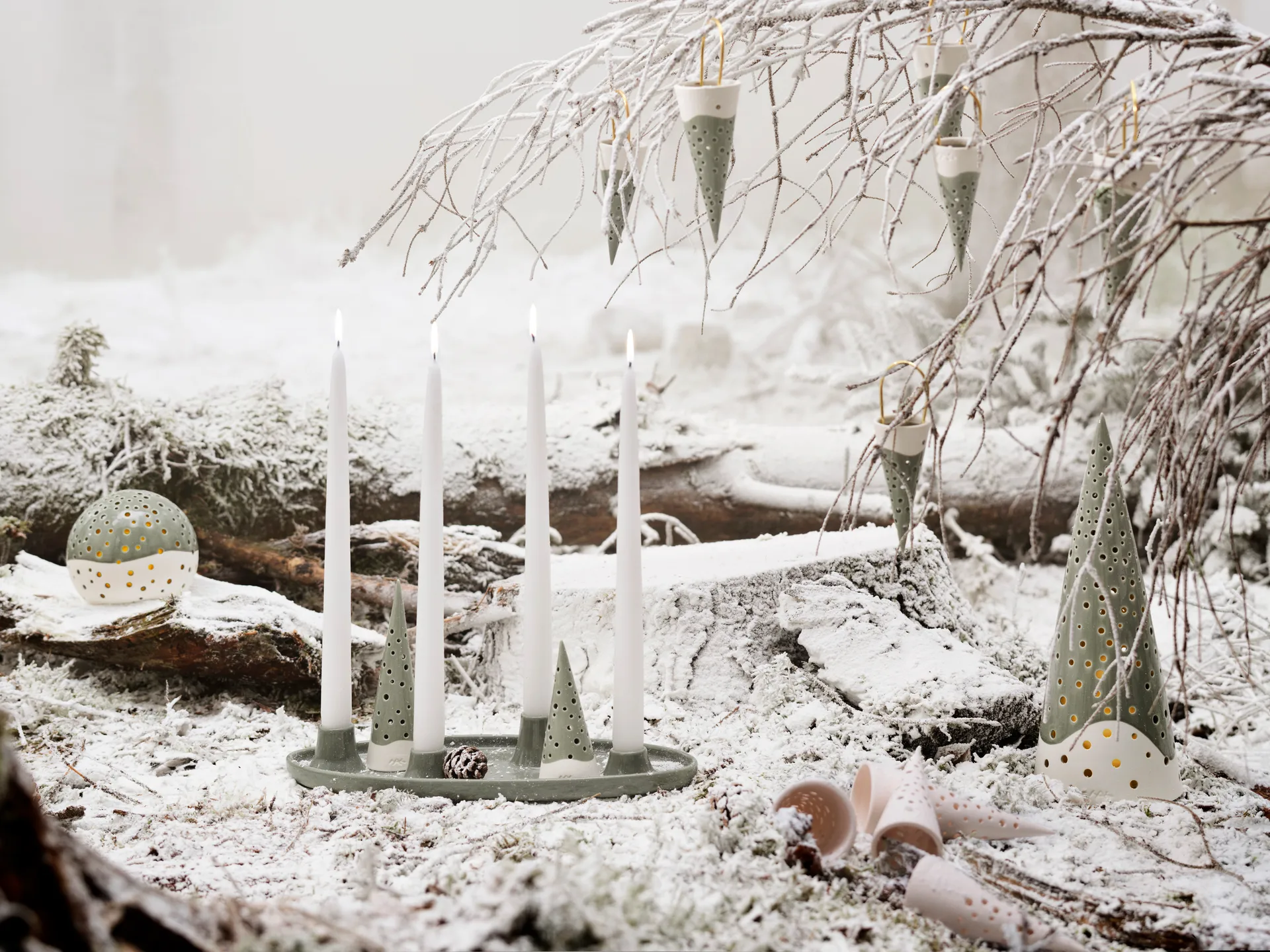 Nobili julstrut enfeite de Natal 18 cm, Verde Kähler