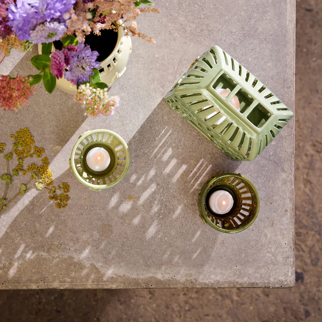 Orangery suporte de vela 16 cm, Spring leaf Kähler