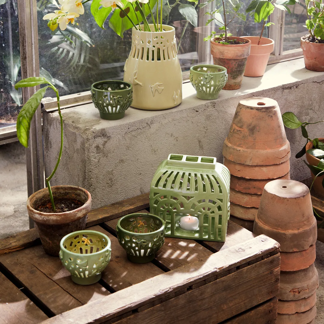 Orangery suporte de vela 16 cm, Spring leaf Kähler