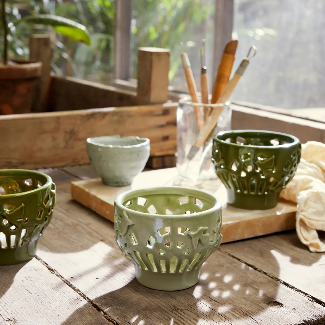 Orangery suporte de vela Ø9 cm, Spring leaf Kähler