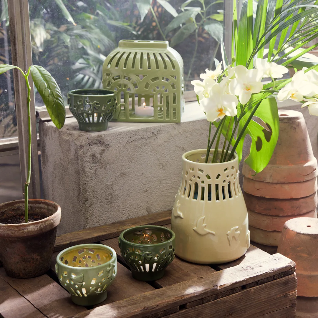 Orangery suporte de vela Ø9 cm, Spring leaf Kähler