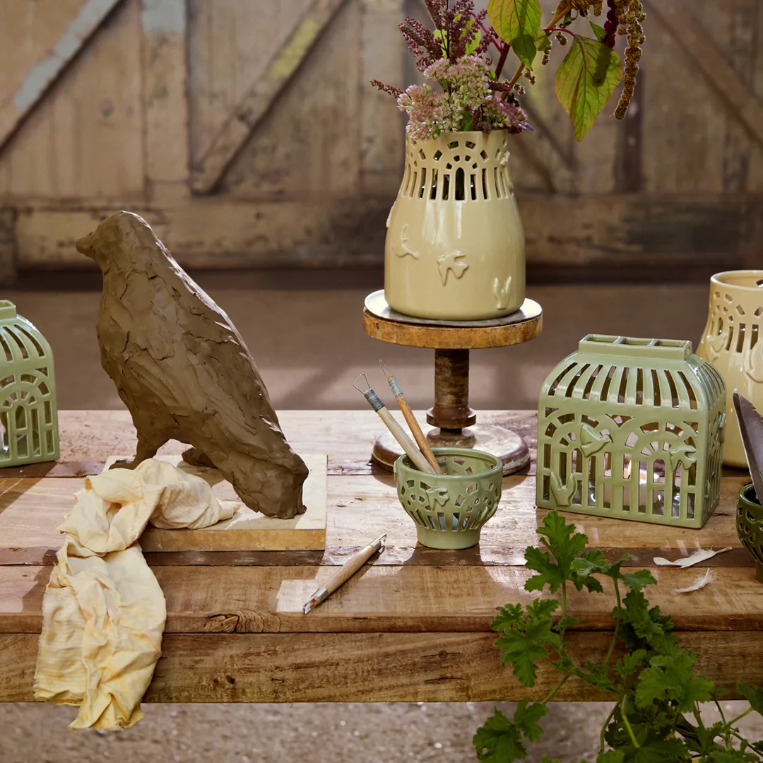 Orangery suporte de vela Ø9 cm, Spring leaf Kähler