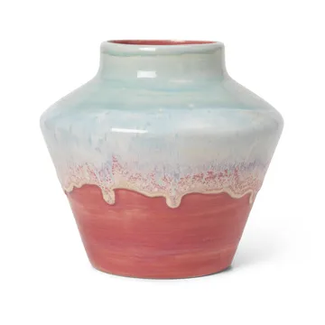 Poppery vaso 20,5 cm - Mint-rosa - Kähler