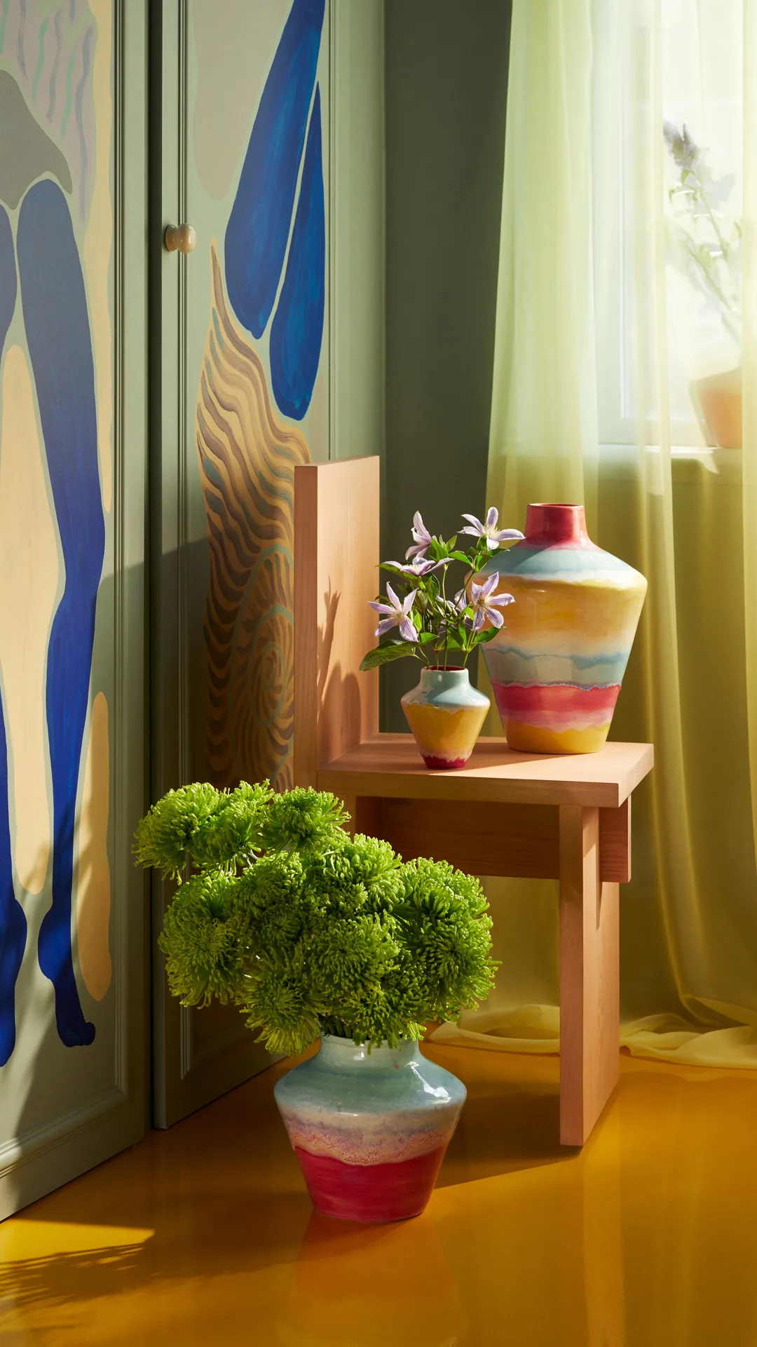 Poppery vaso 20,5 cm, Mint-rosa Kähler