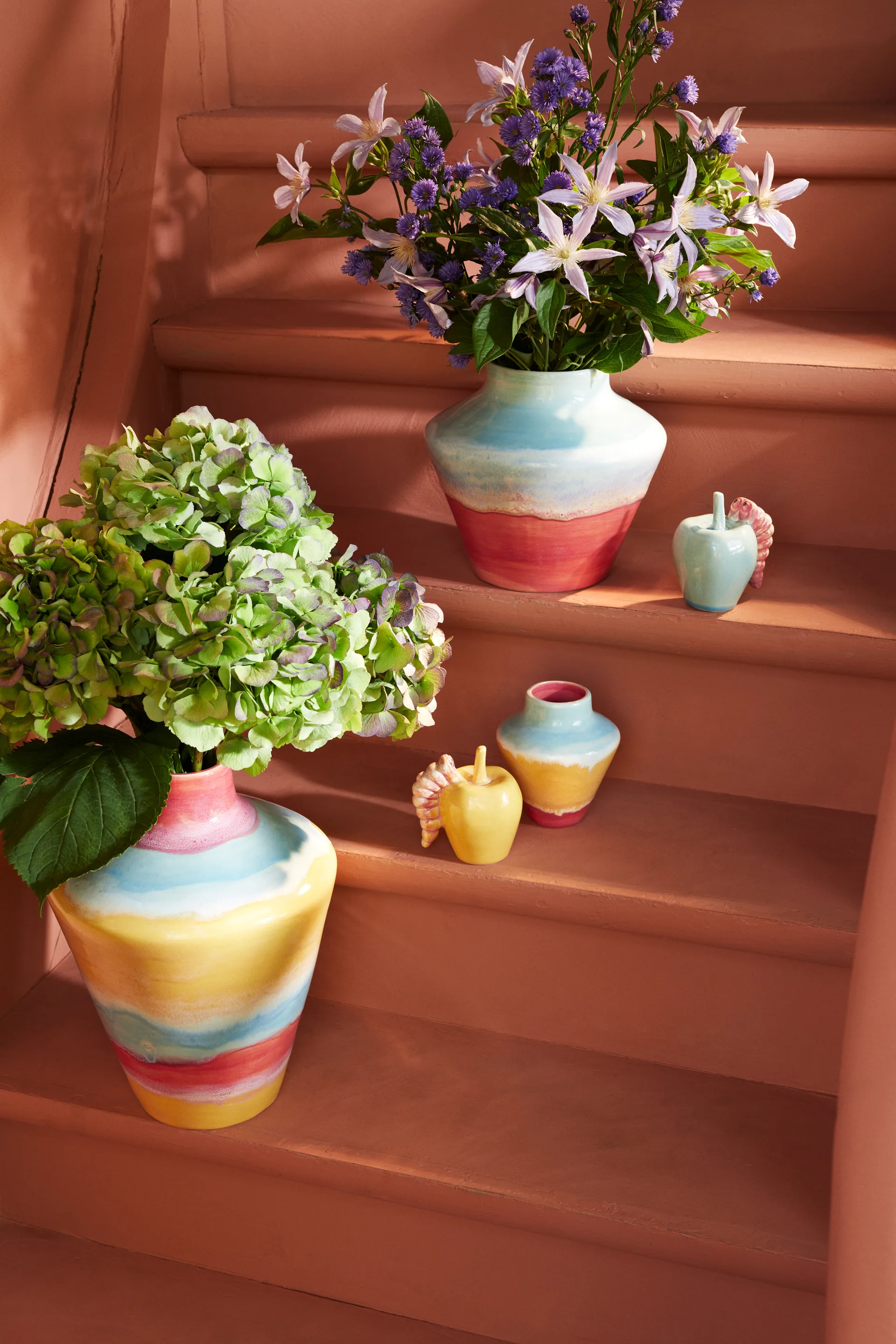 Poppery vaso 20,5 cm, Mint-rosa Kähler