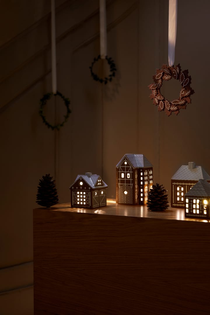 Porta-vela Gingerbread, Christmas barn 11,5 cm Kähler