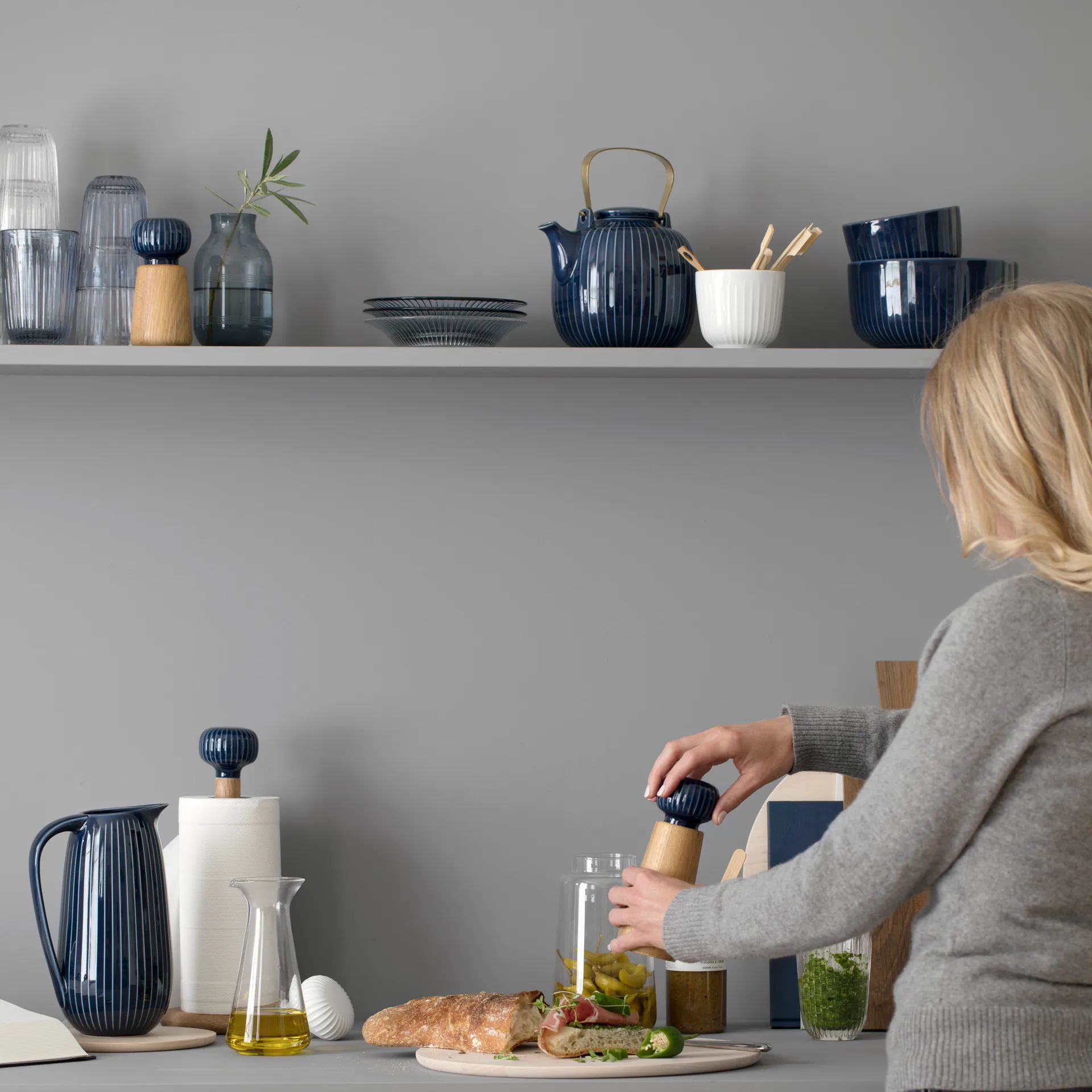 Tigela Hammershøi Ø12 cm, índigo Kähler