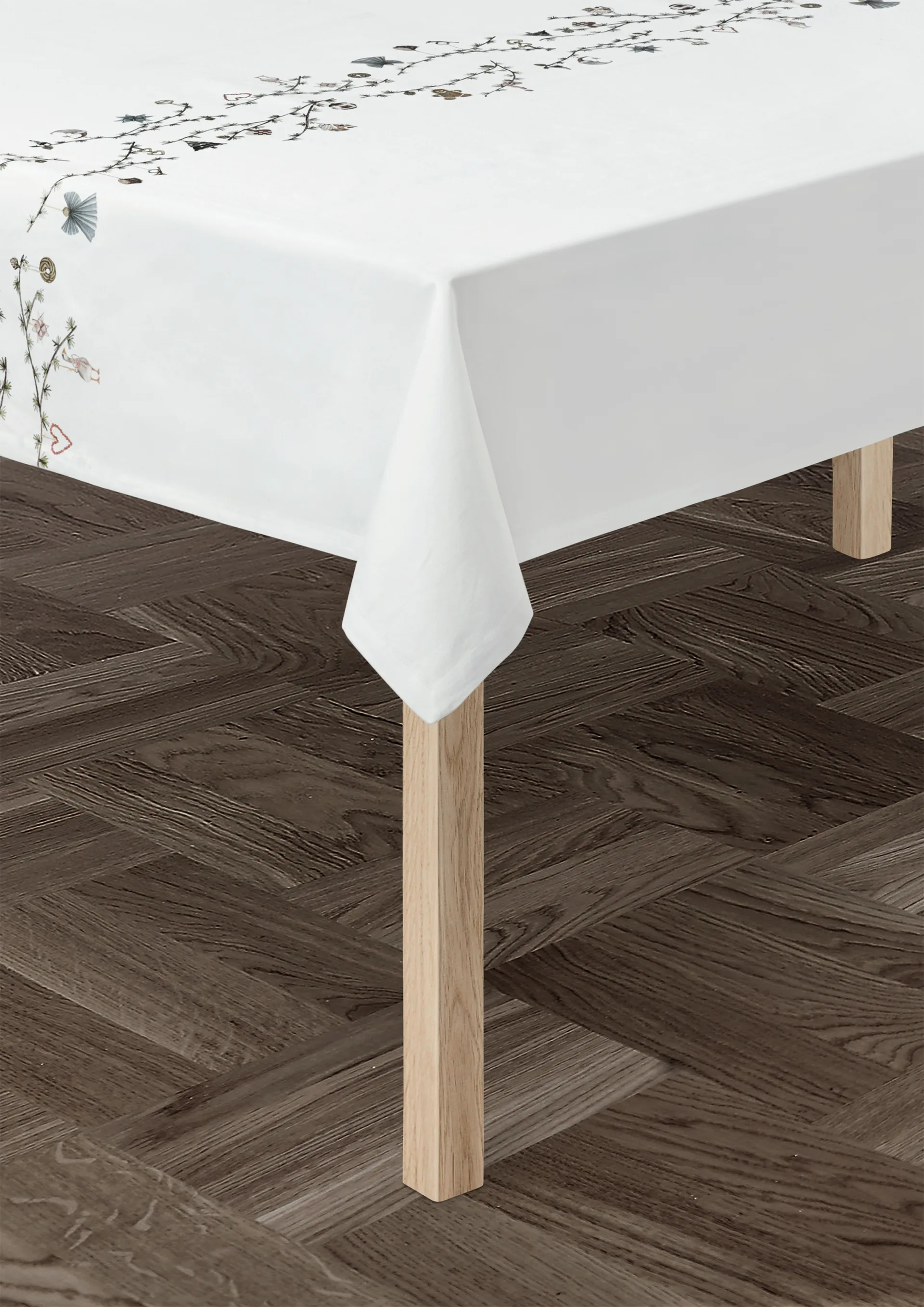 Toalha de mesa Hammershøi Christmas 150x270 cm, Branco Kähler