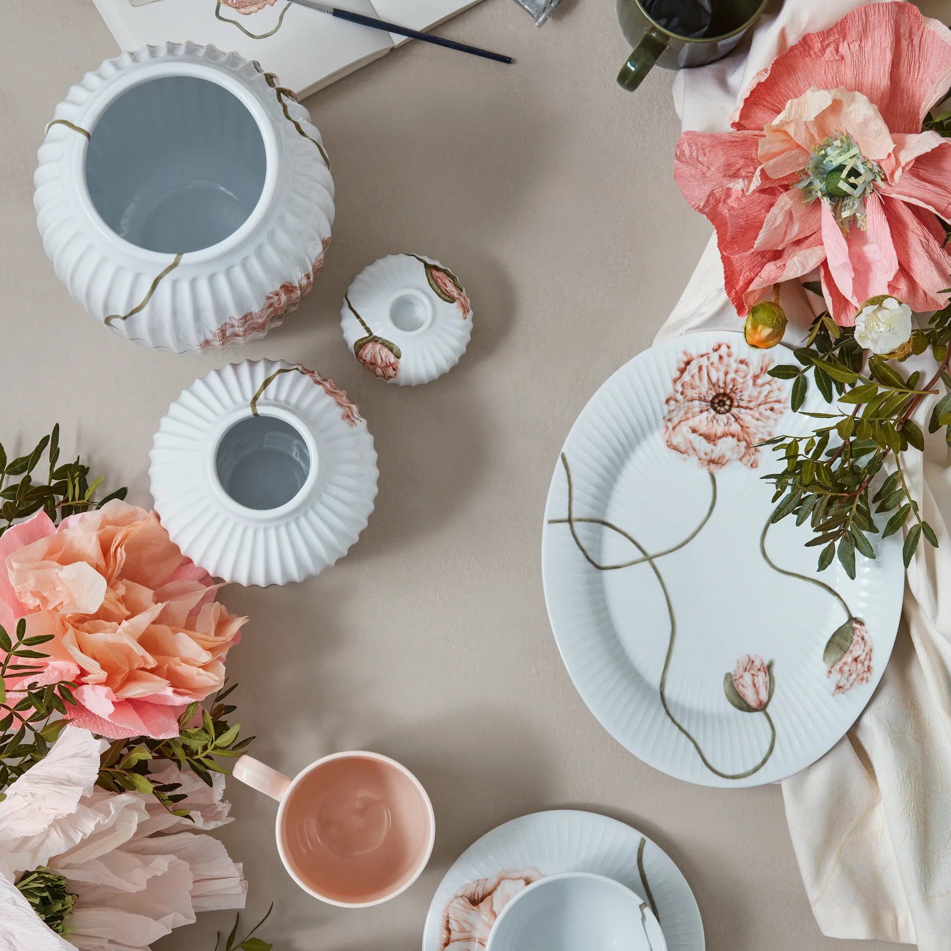 Travessa oval Hammershøi Poppy 22,5x28,5 cm, branco Kähler