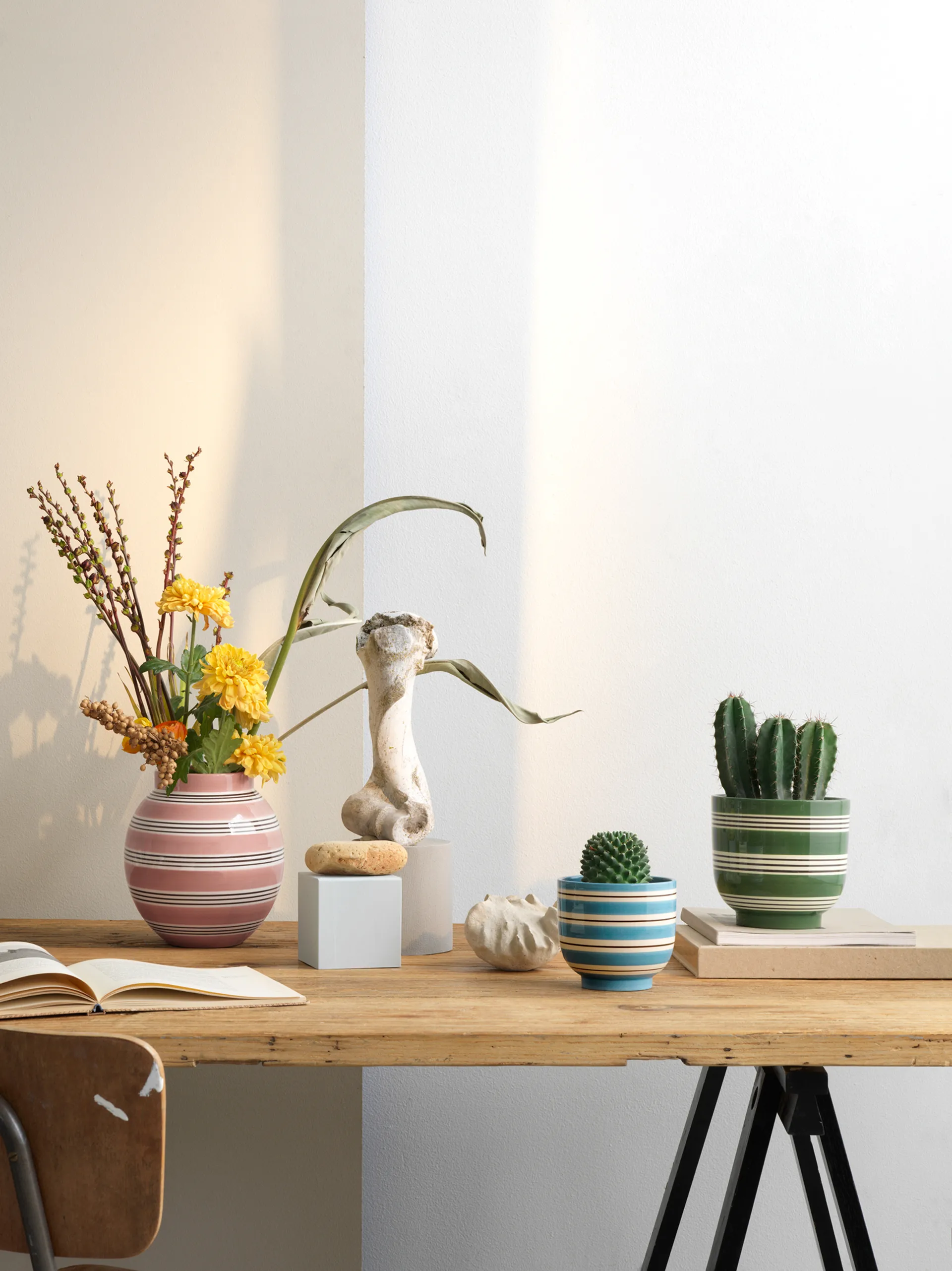 Vaso de flores Omaggio Nuovo Ø12 cm, Médio azul Kähler