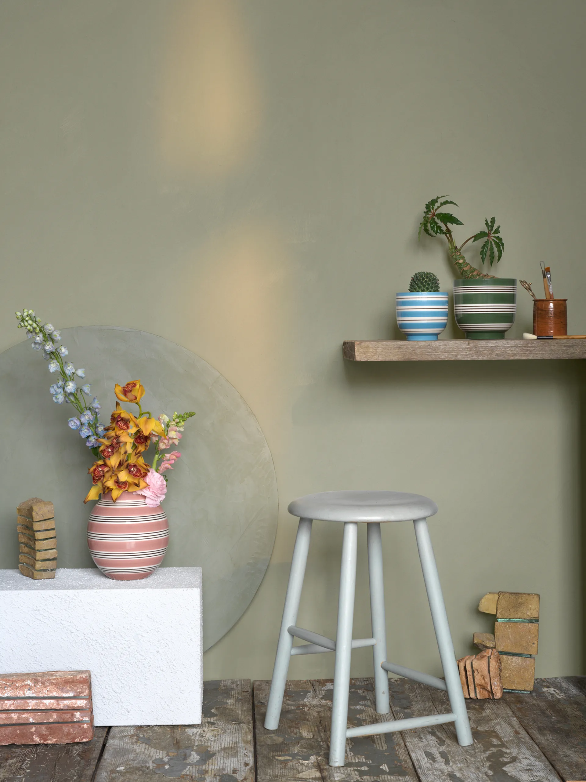 Vaso de flores Omaggio Nuovo Ø12 cm, Médio azul Kähler